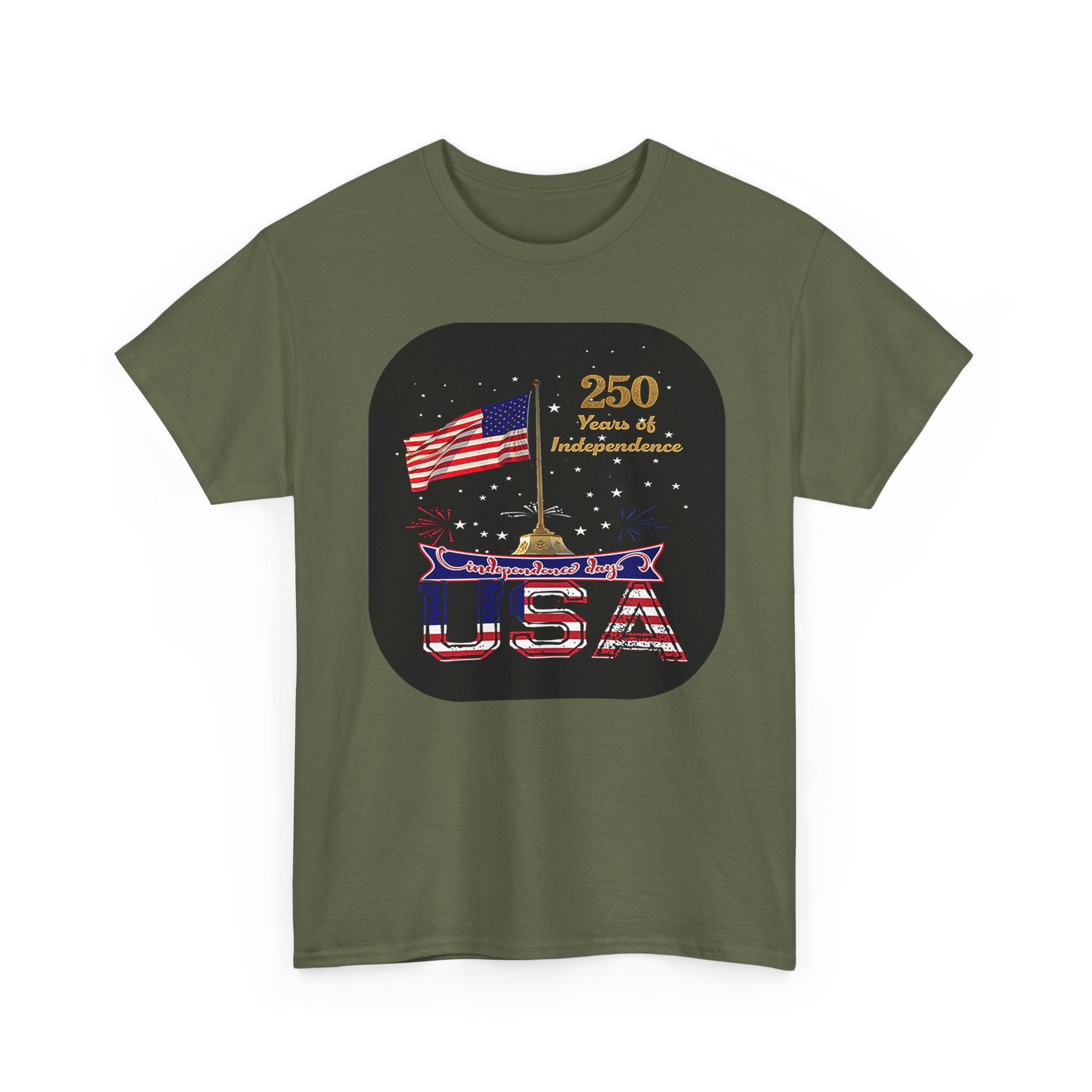 USA 250th Independence Graphic Tee — American Flag Bicentennial Celebration T-Shirt