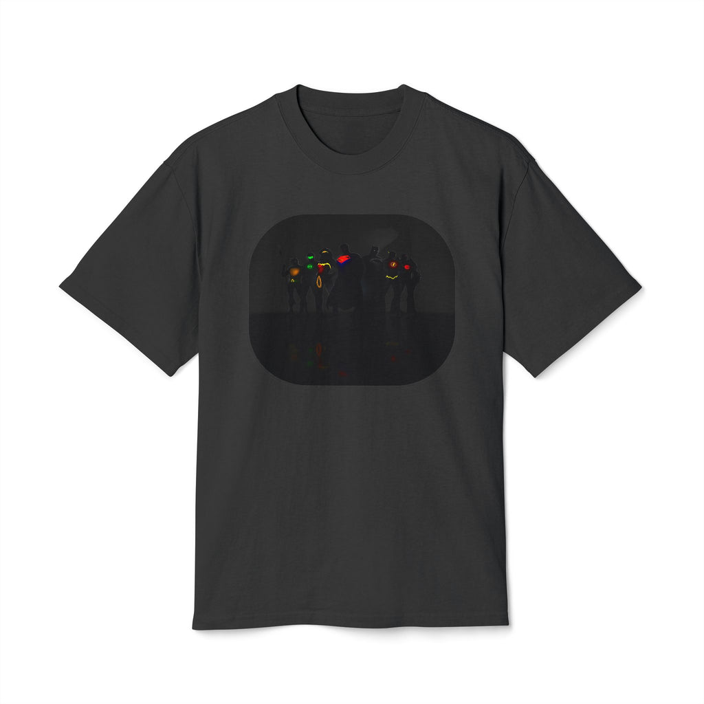 Retro Night Lights Tee — Neon Silhouette Graphic Shirt