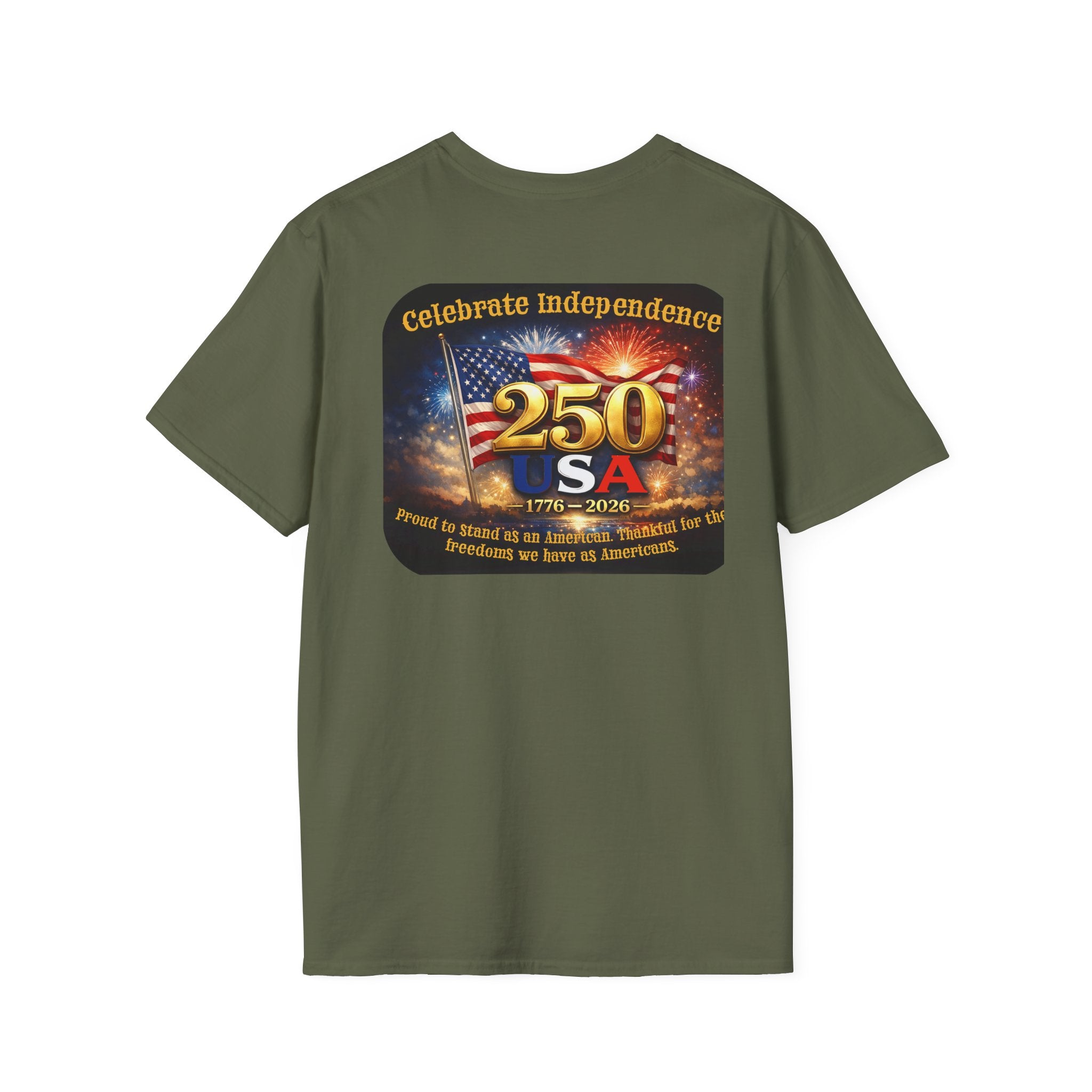 Independence 250 USA T-Shirt — Celebrate 1776–2026 Patriotic Fireworks Tee