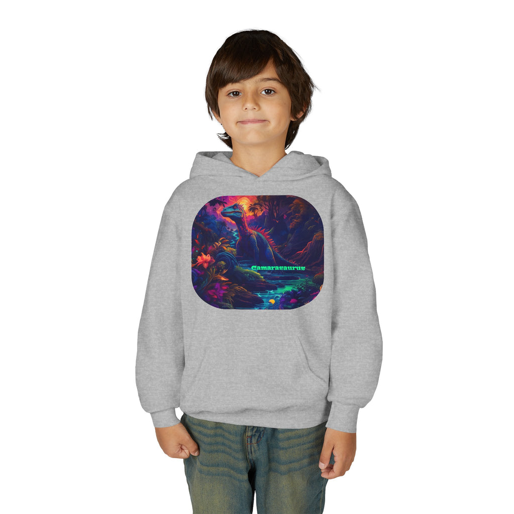 Youth Hoodie — Neon Cyber Jungle Graphic "CONSUMER"