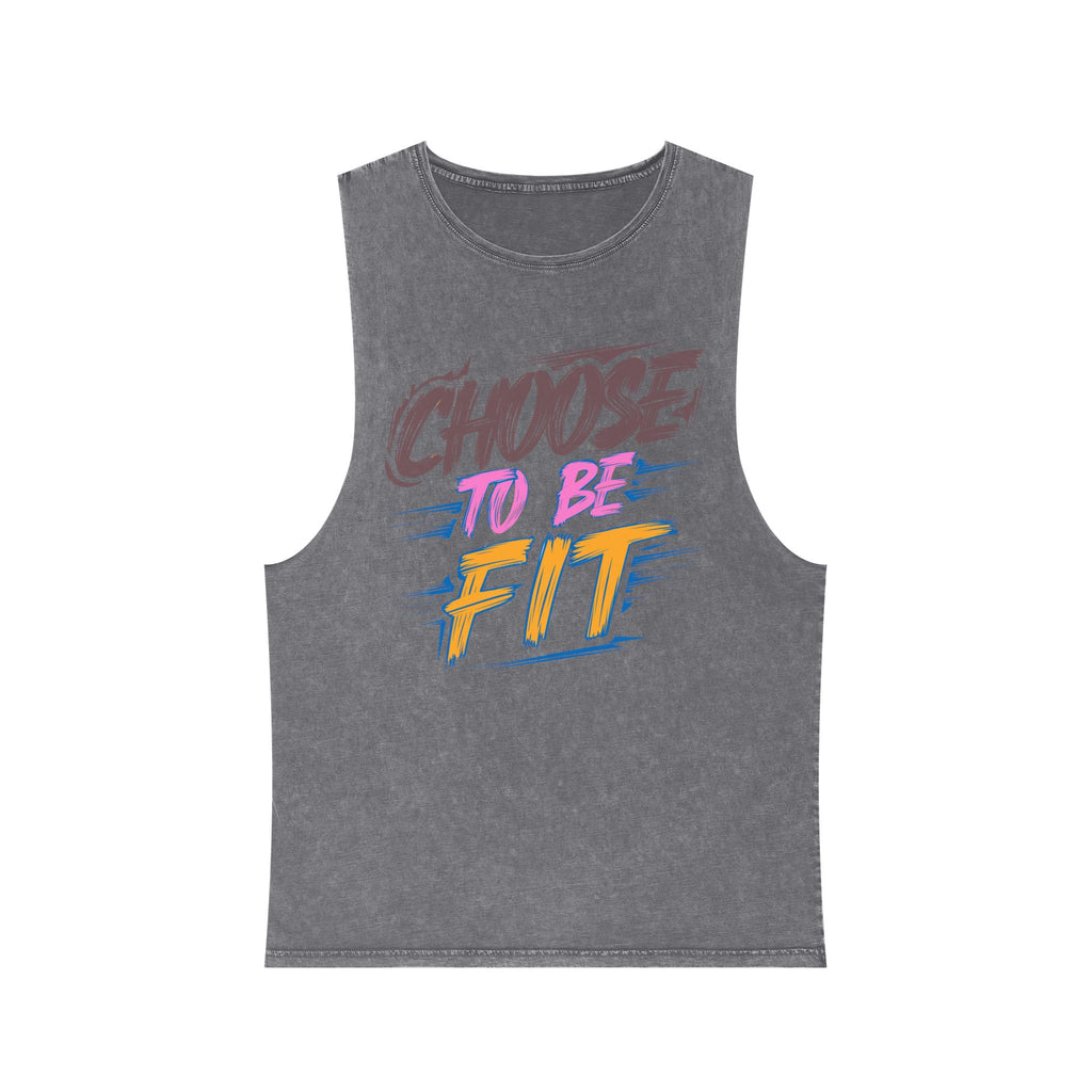 Stay On Shape Muscle Tank — Motivational Gym Quote Fitness Tank