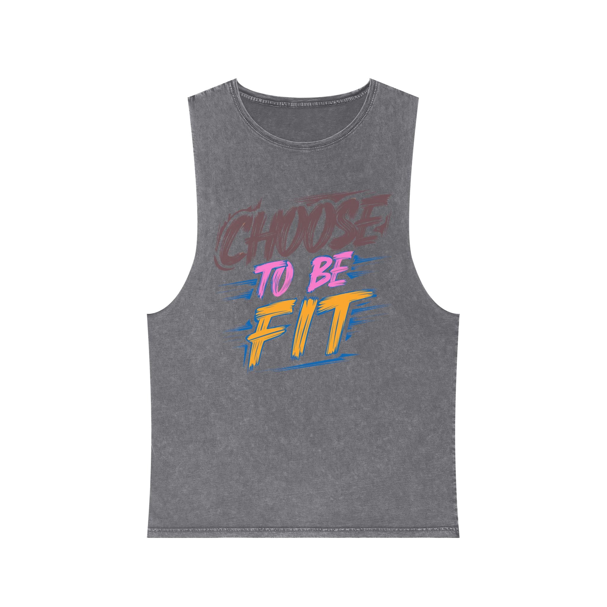 Stay On Shape Muscle Tank — Motivational Gym Quote Fitness Tank