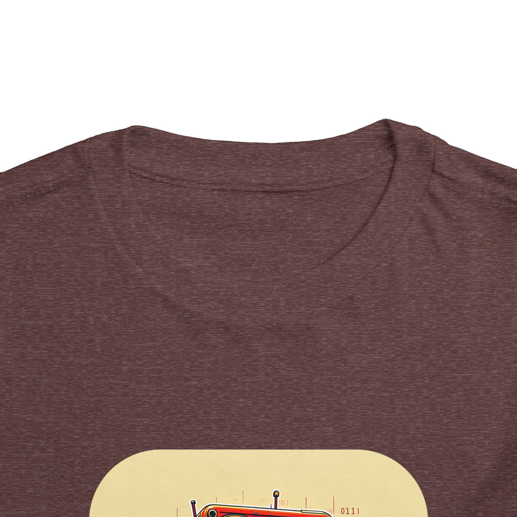 Retro Red Robot Toddler Tee — Cute Vintage Robot Graphic Shirt