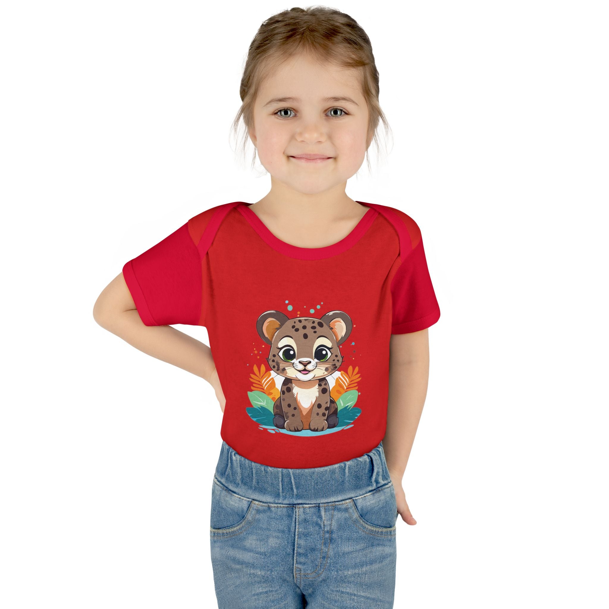Cute Cheetah Baby Bodysuit — Adorable Infant Onesie with Safari Cat Design