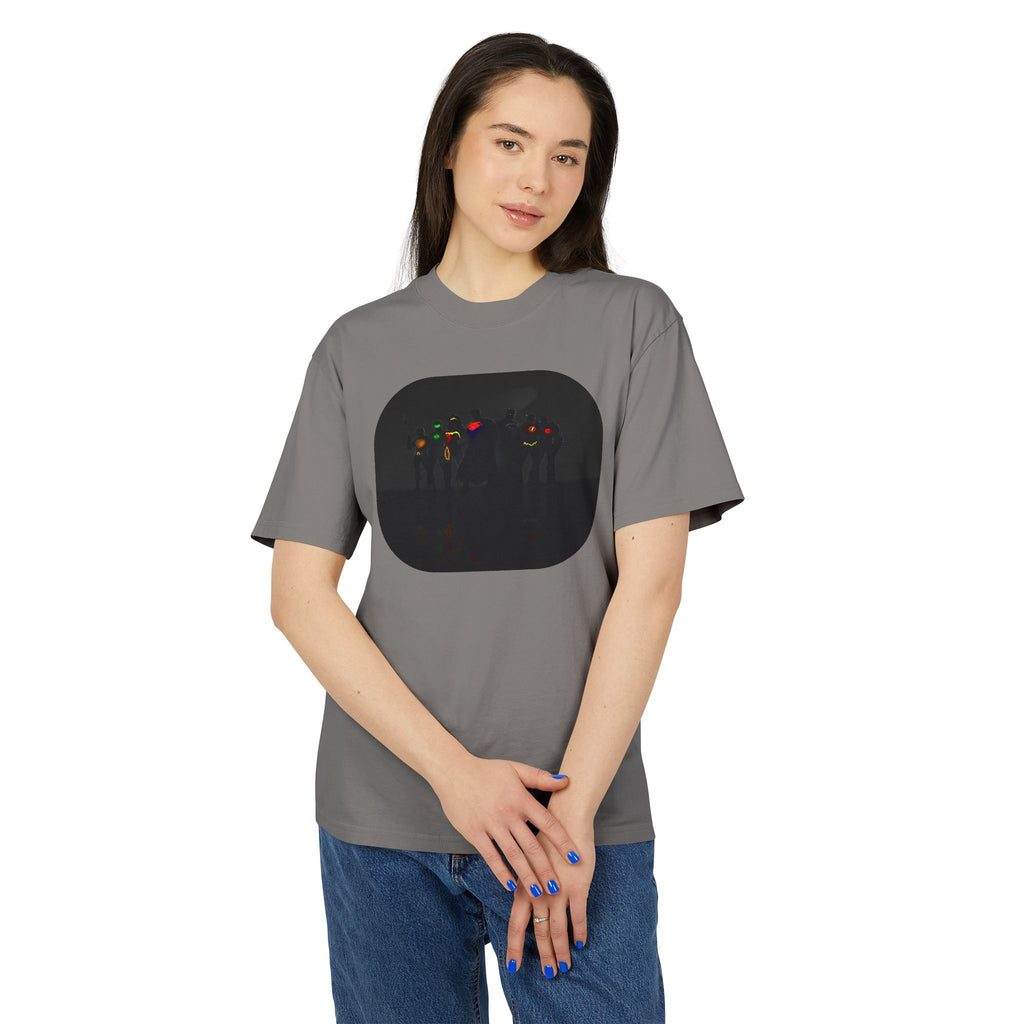 Retro Night Lights Tee — Neon Silhouette Graphic Shirt