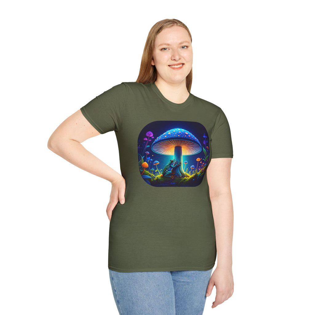 Psychedelic Mushroom Nightscape T-Shirt