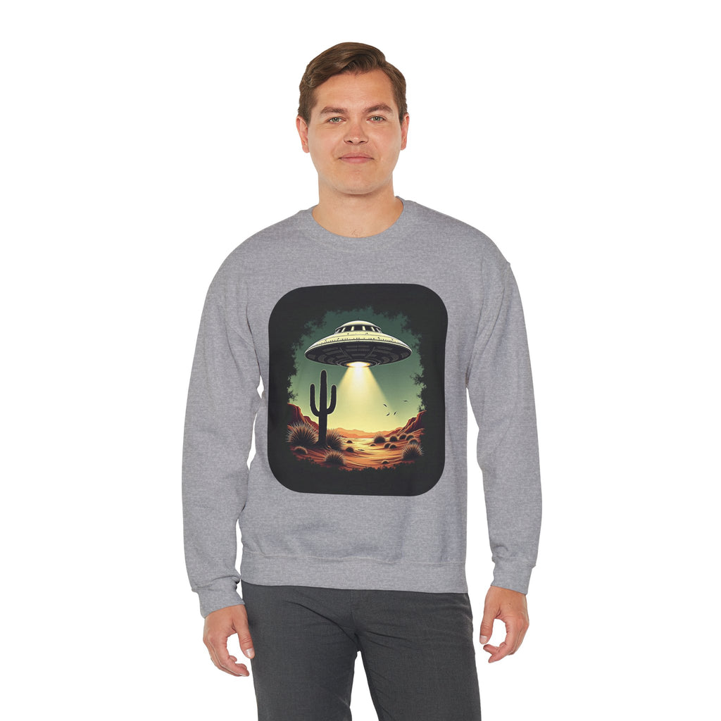 UFO Desert Abduction Crewneck Sweatshirt