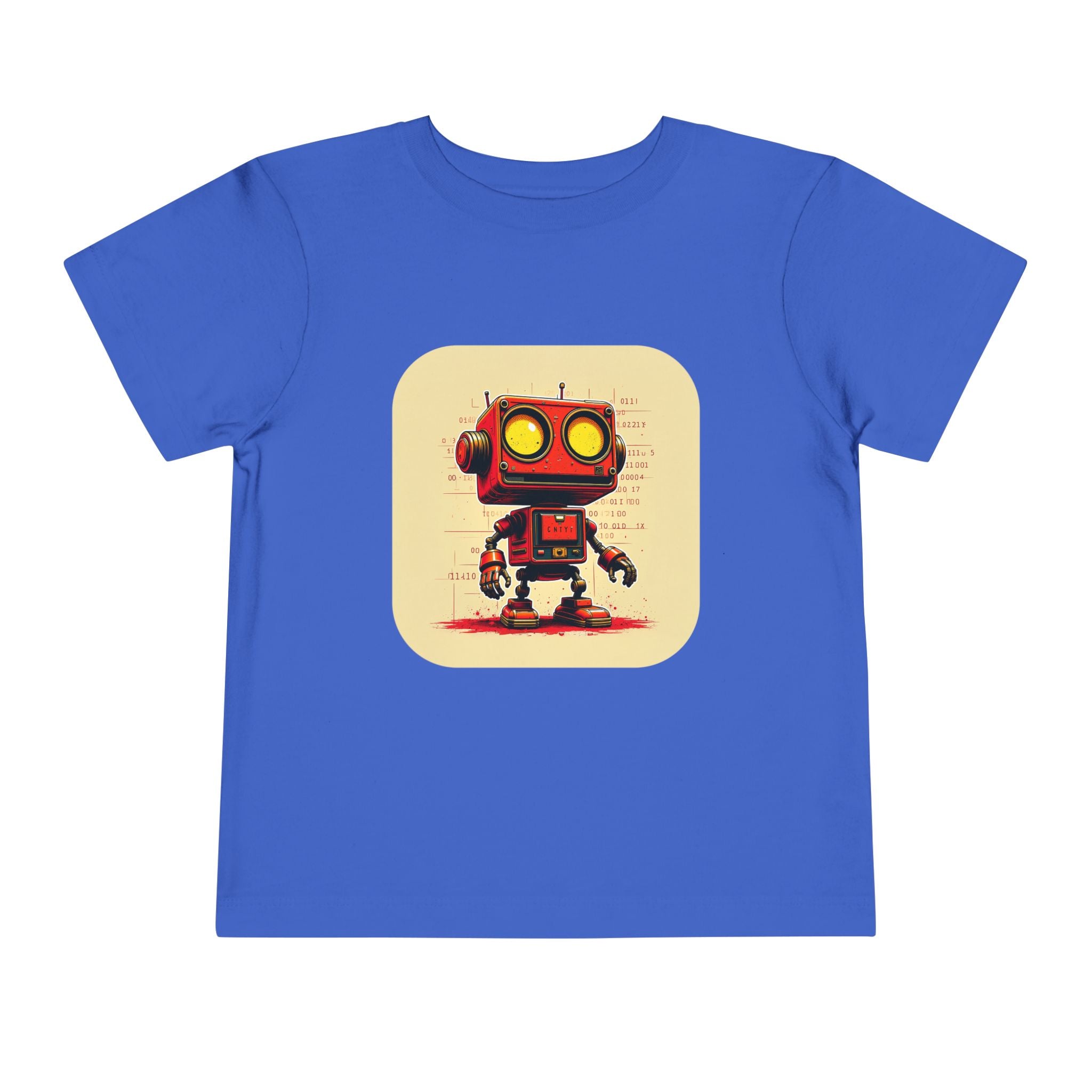 Retro Red Robot Toddler Tee — Cute Vintage Robot Graphic Shirt