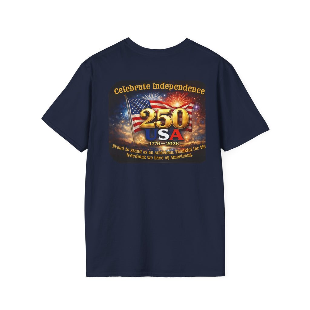 Independence 250 USA T-Shirt — Celebrate 1776–2026 Patriotic Fireworks Tee