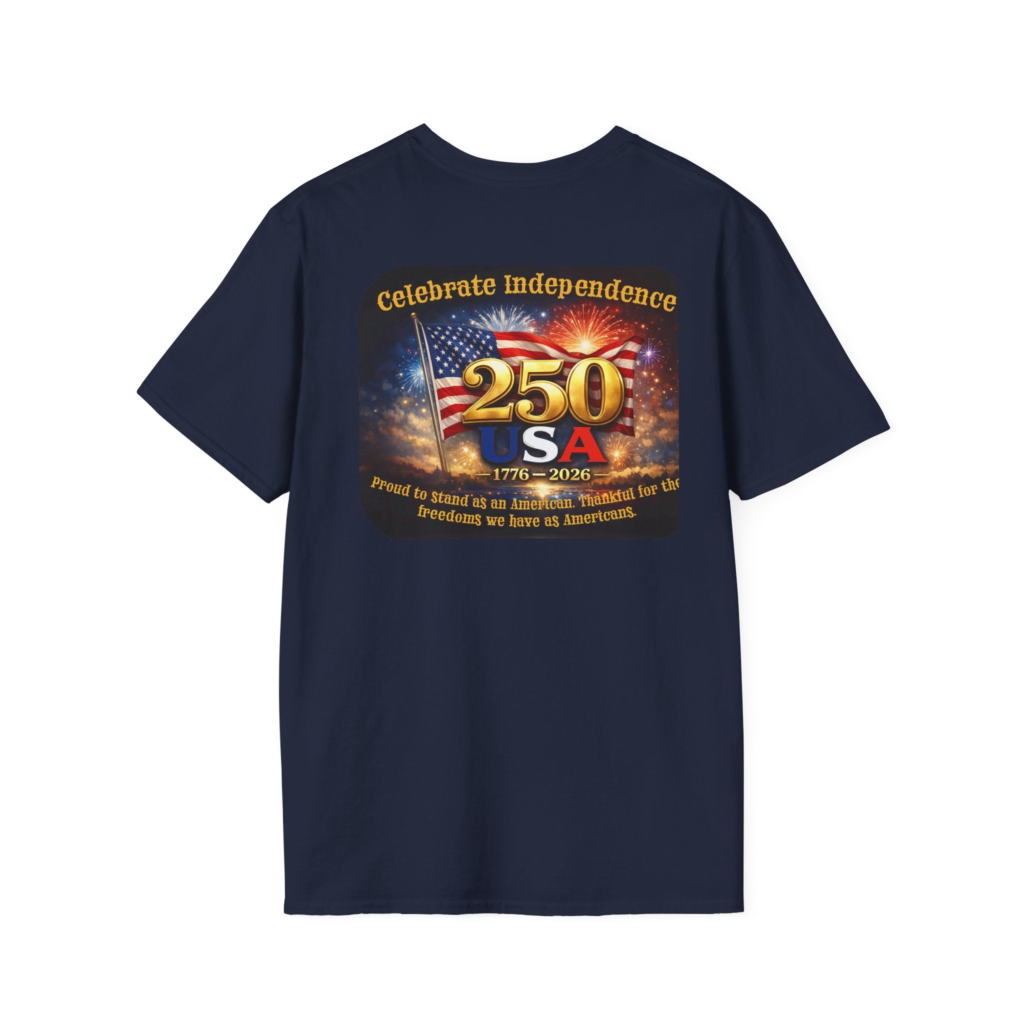 Independence 250 USA T-Shirt — Celebrate 1776–2026 Patriotic Fireworks Tee