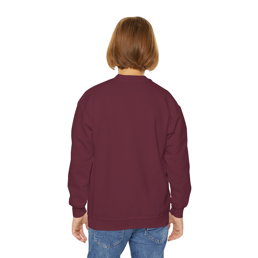 Youth Crewneck Sweatshirt — Neon Mushroom Fantasy Graphic