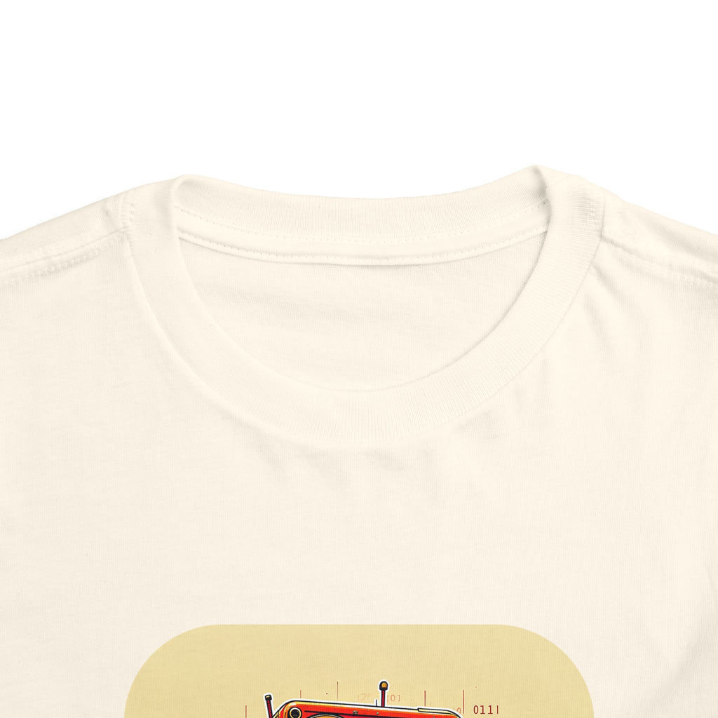 Retro Red Robot Toddler Tee — Cute Vintage Robot Graphic Shirt