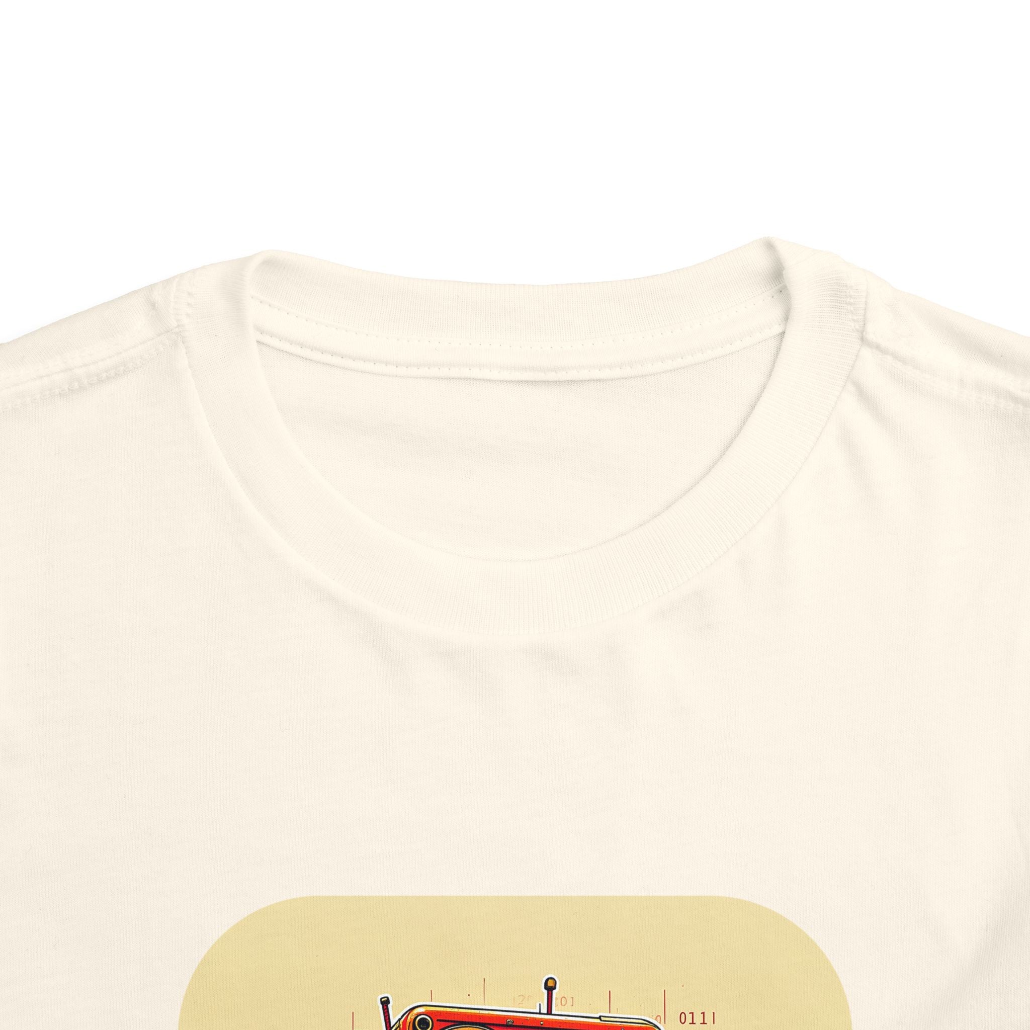 Retro Red Robot Toddler Tee — Cute Vintage Robot Graphic Shirt
