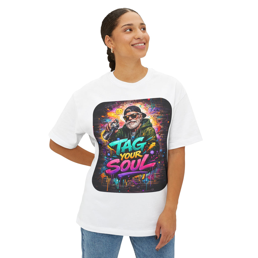 Tag Your Soul Graphic Tee — Retro Graffiti Streetwear T-Shirt