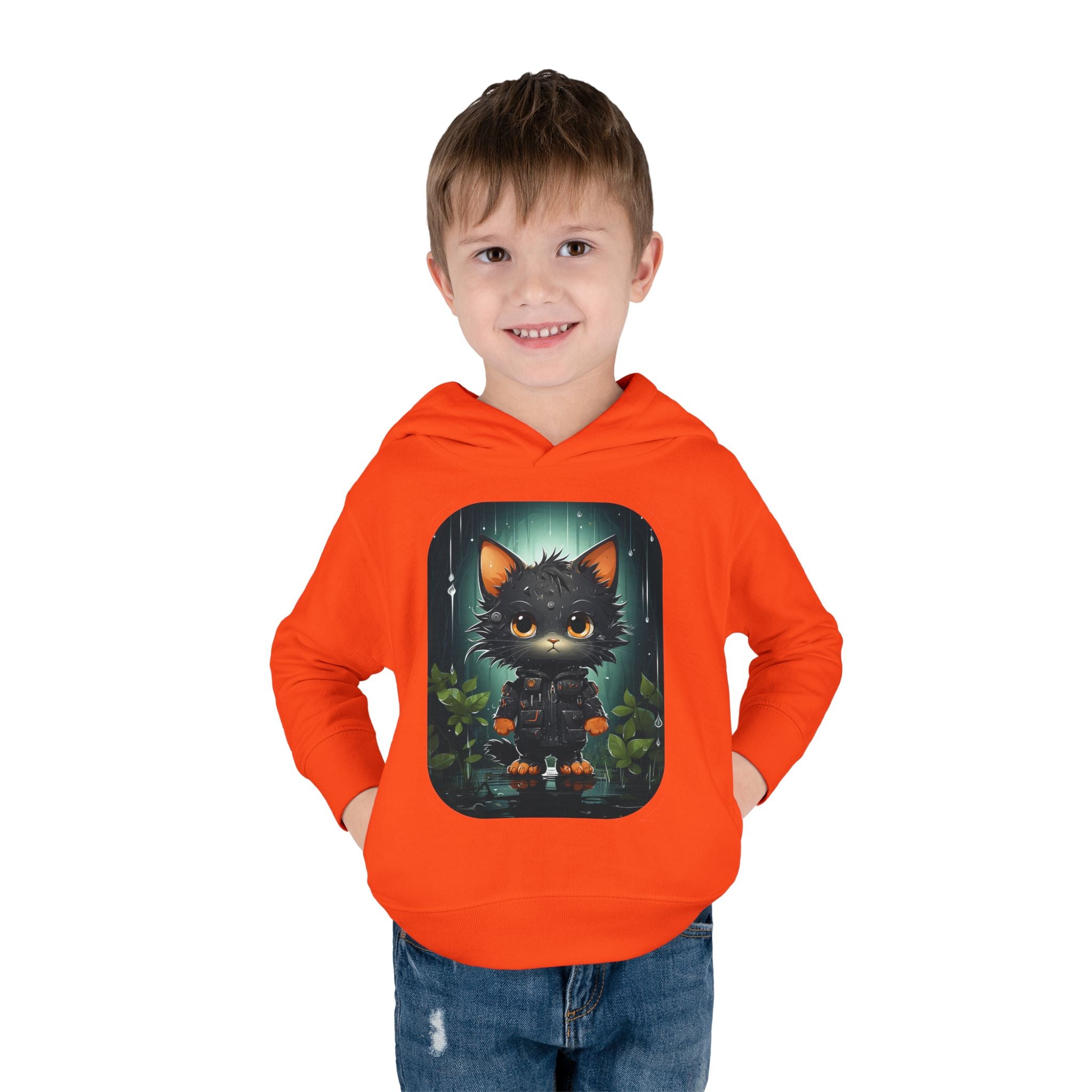 Toddler Hoodie — Cute Forest Black Cat Pullover