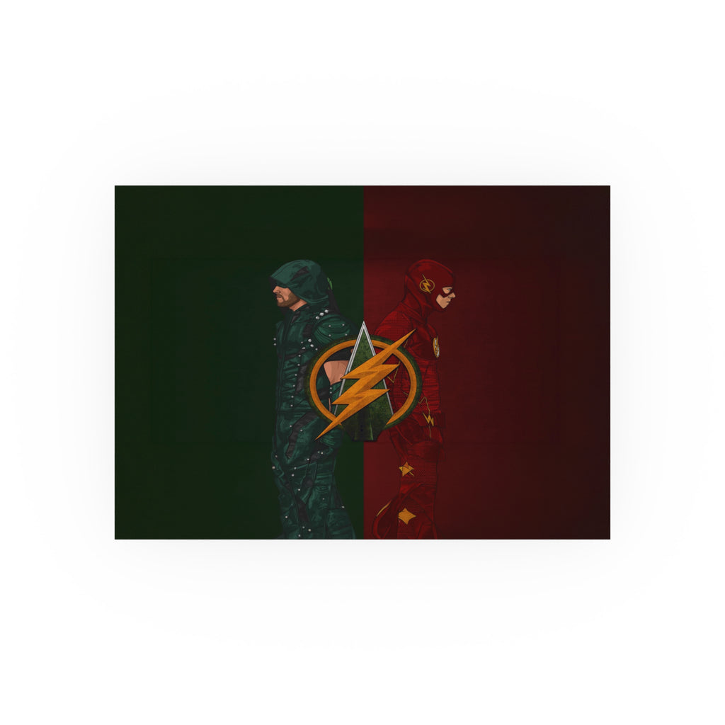 Flash vs Arrow Split-Force Poster — Satin or Archival Matte