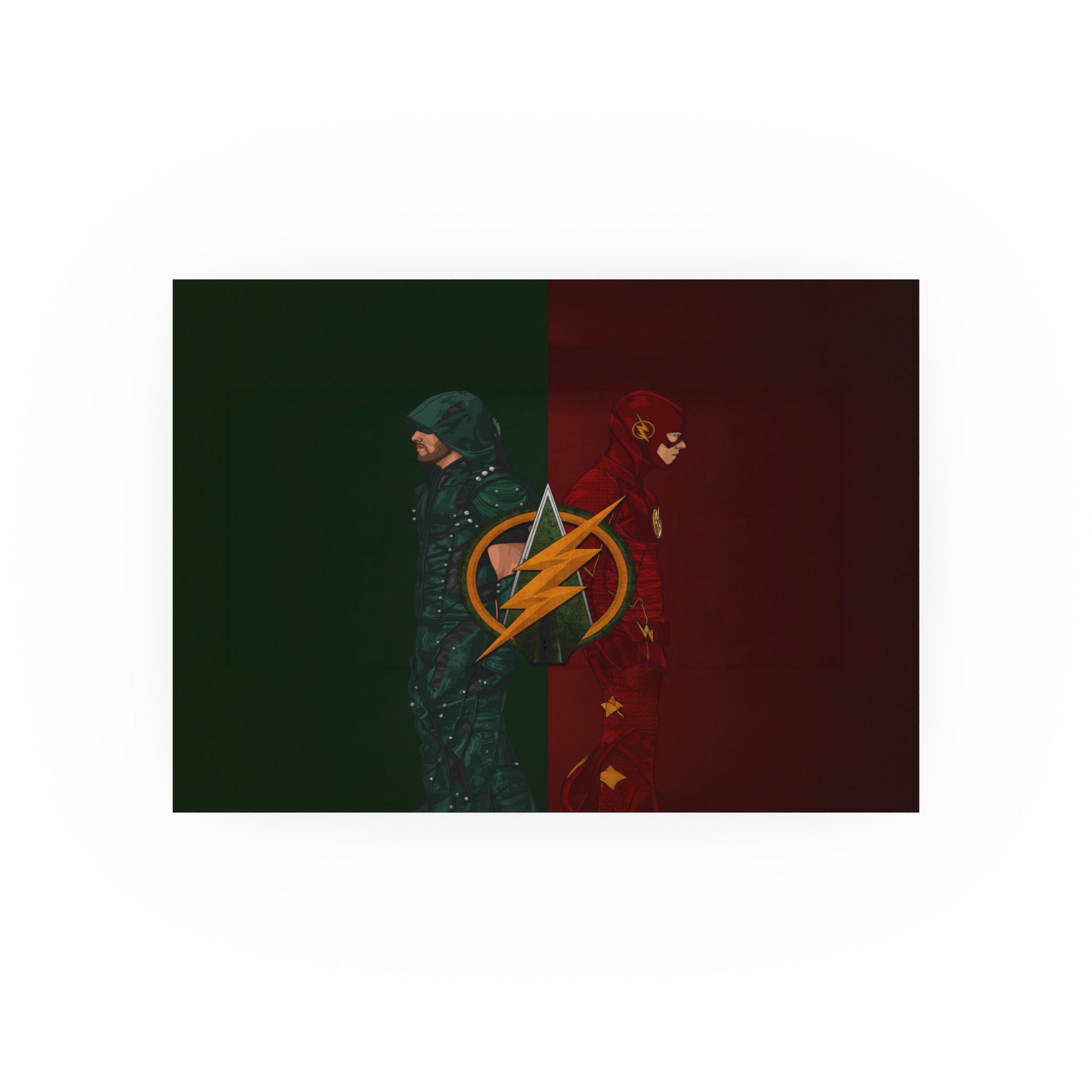 Flash vs Arrow Split-Force Poster — Satin or Archival Matte