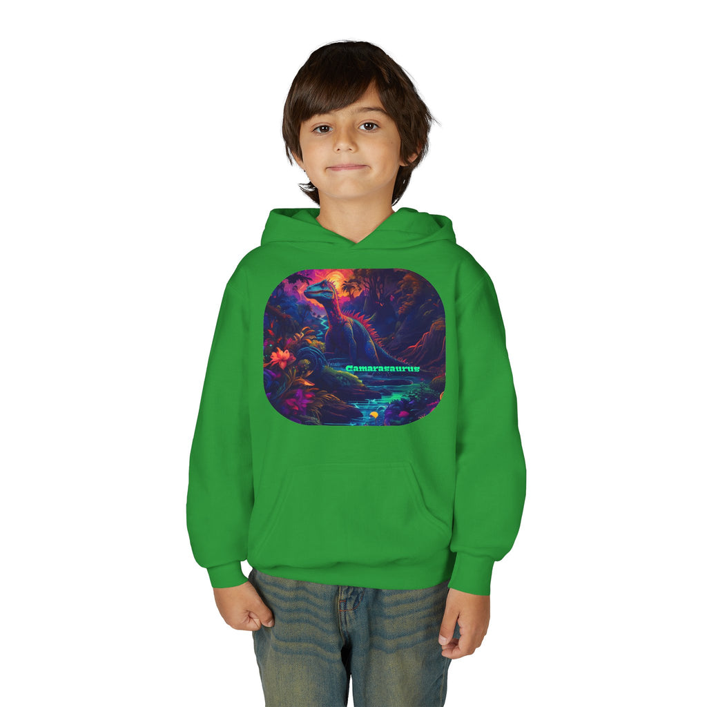 Youth Hoodie — Neon Cyber Jungle Graphic "CONSUMER"