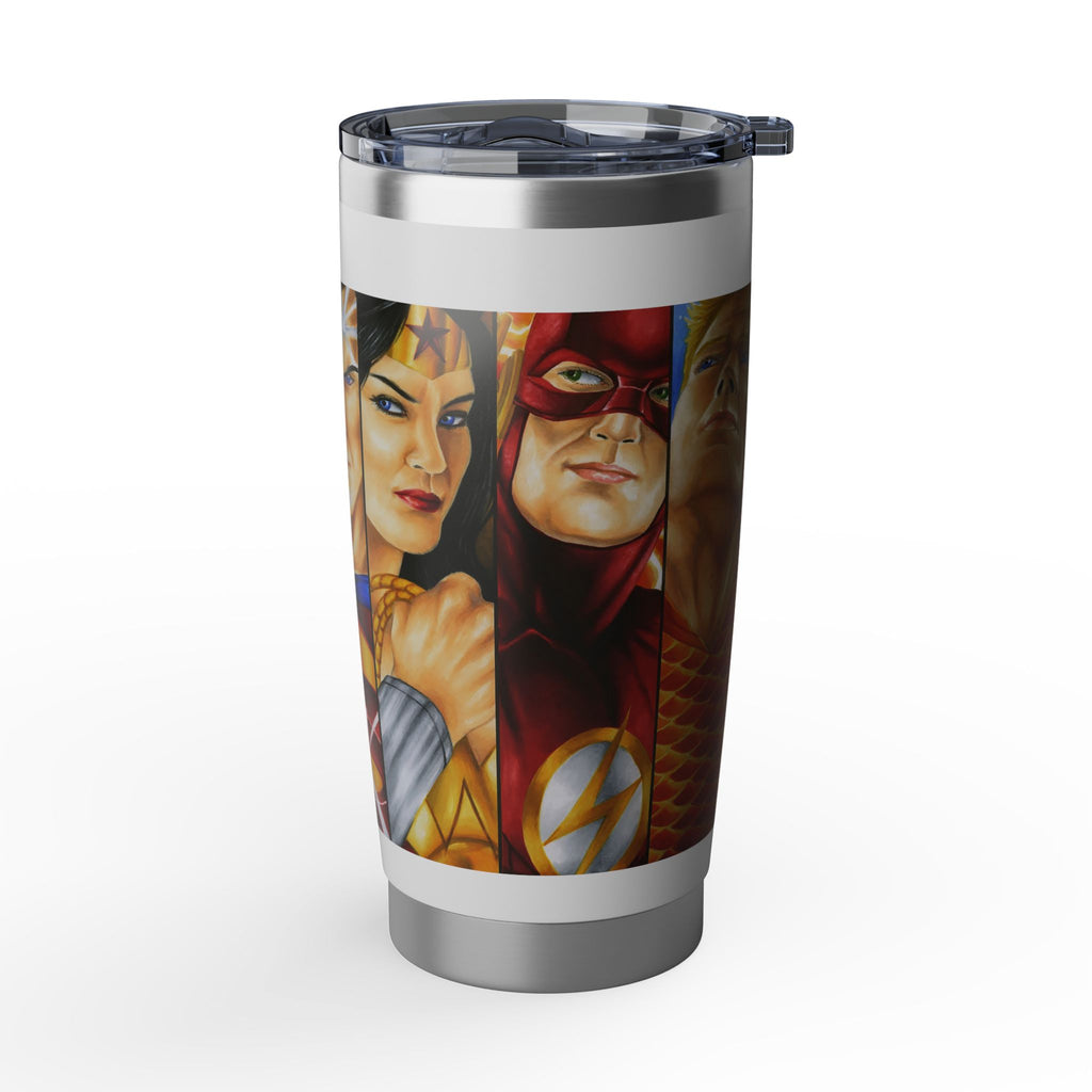 Superhero Portrait 20oz Tumbler — Comic Art Travel Mug