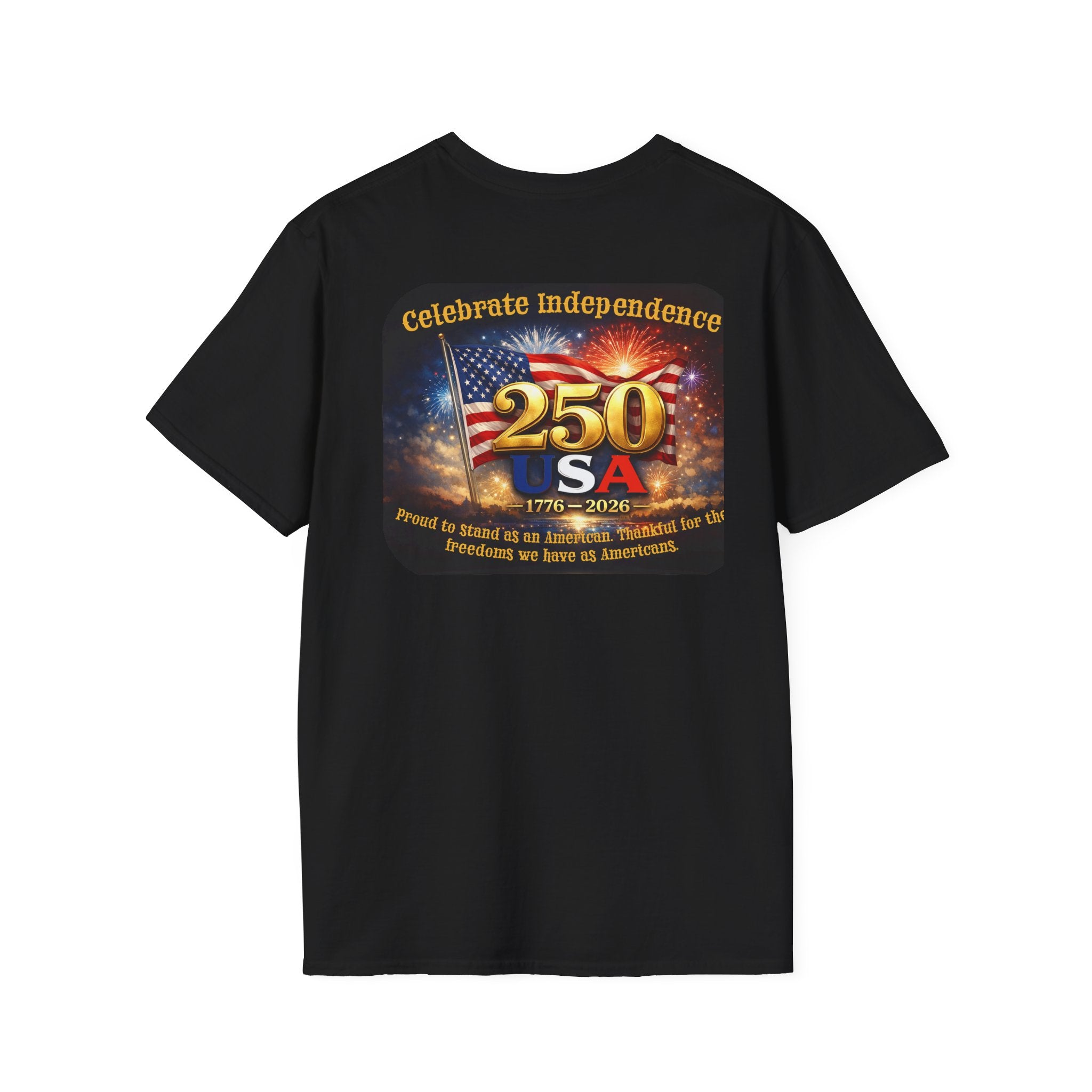 Independence 250 USA T-Shirt — Celebrate 1776–2026 Patriotic Fireworks Tee