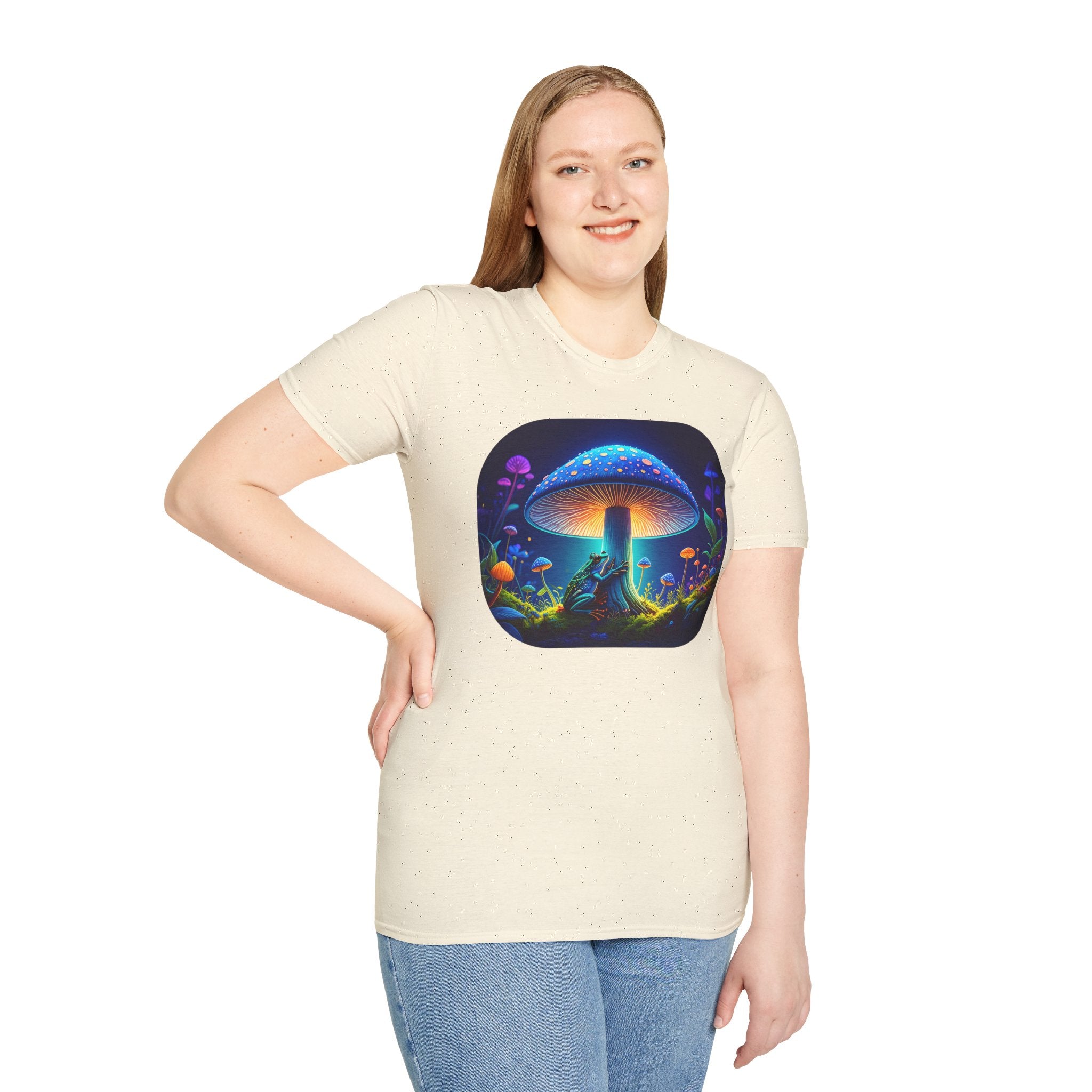 Psychedelic Mushroom Nightscape T-Shirt