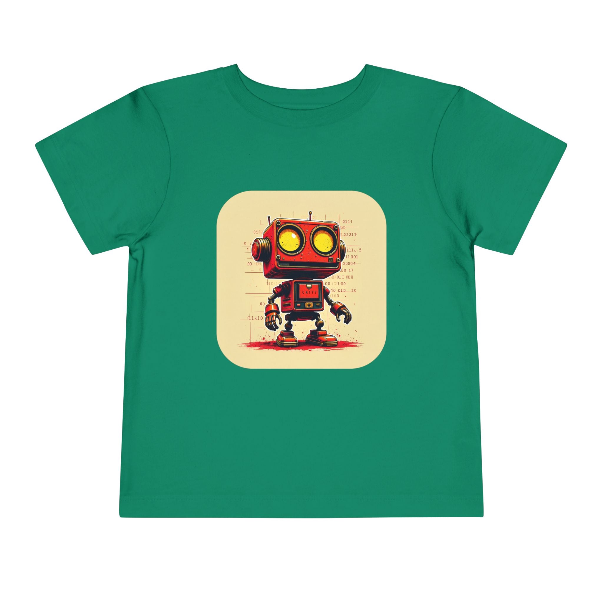 Retro Red Robot Toddler Tee — Cute Vintage Robot Graphic Shirt