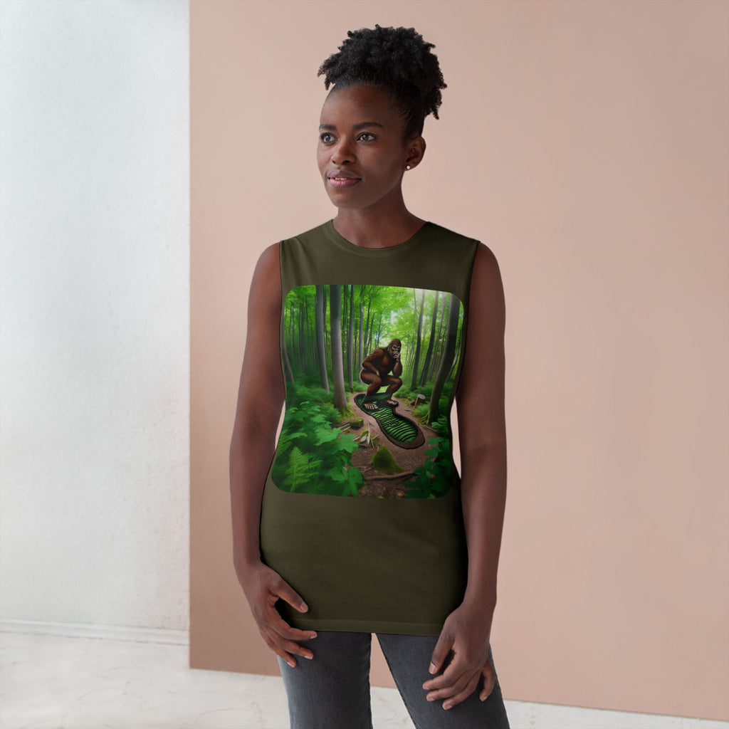 Bigfoot Forest Tank Top — Sasquatch Woodland Graphic Tank