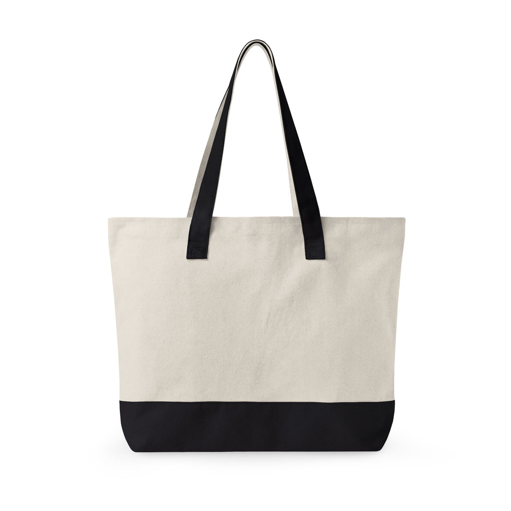 Canvas Tote Bag — Colorful Frog Watercolor Design, Zippered Beach & Market Tote