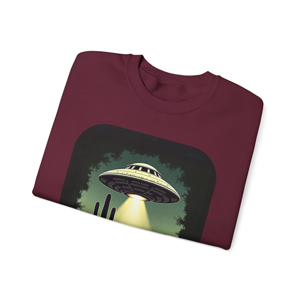 UFO Desert Abduction Crewneck Sweatshirt