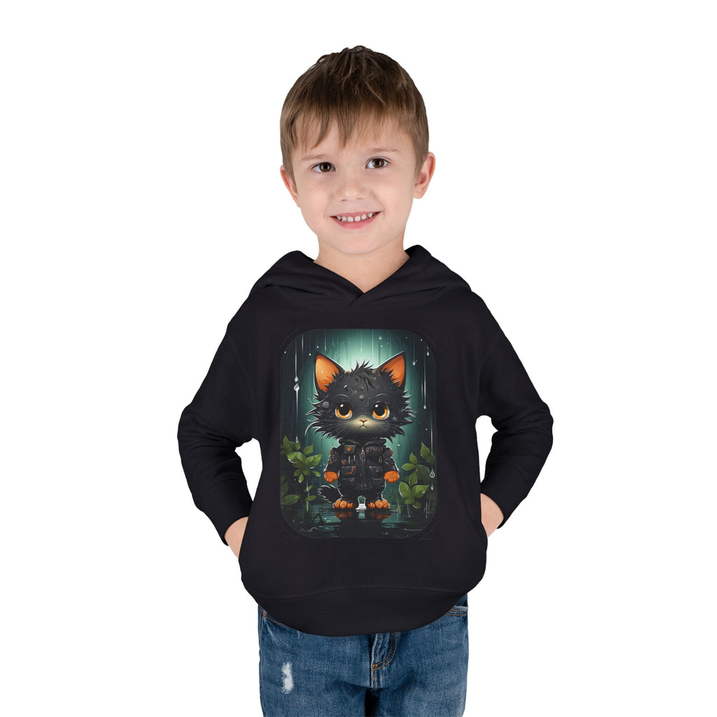 Toddler Hoodie — Cute Forest Black Cat Pullover