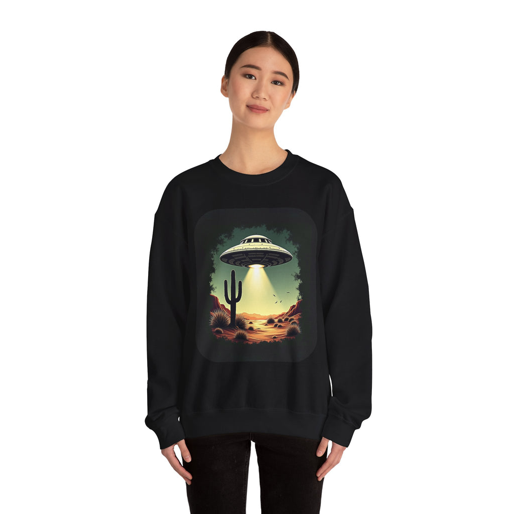UFO Desert Abduction Crewneck Sweatshirt