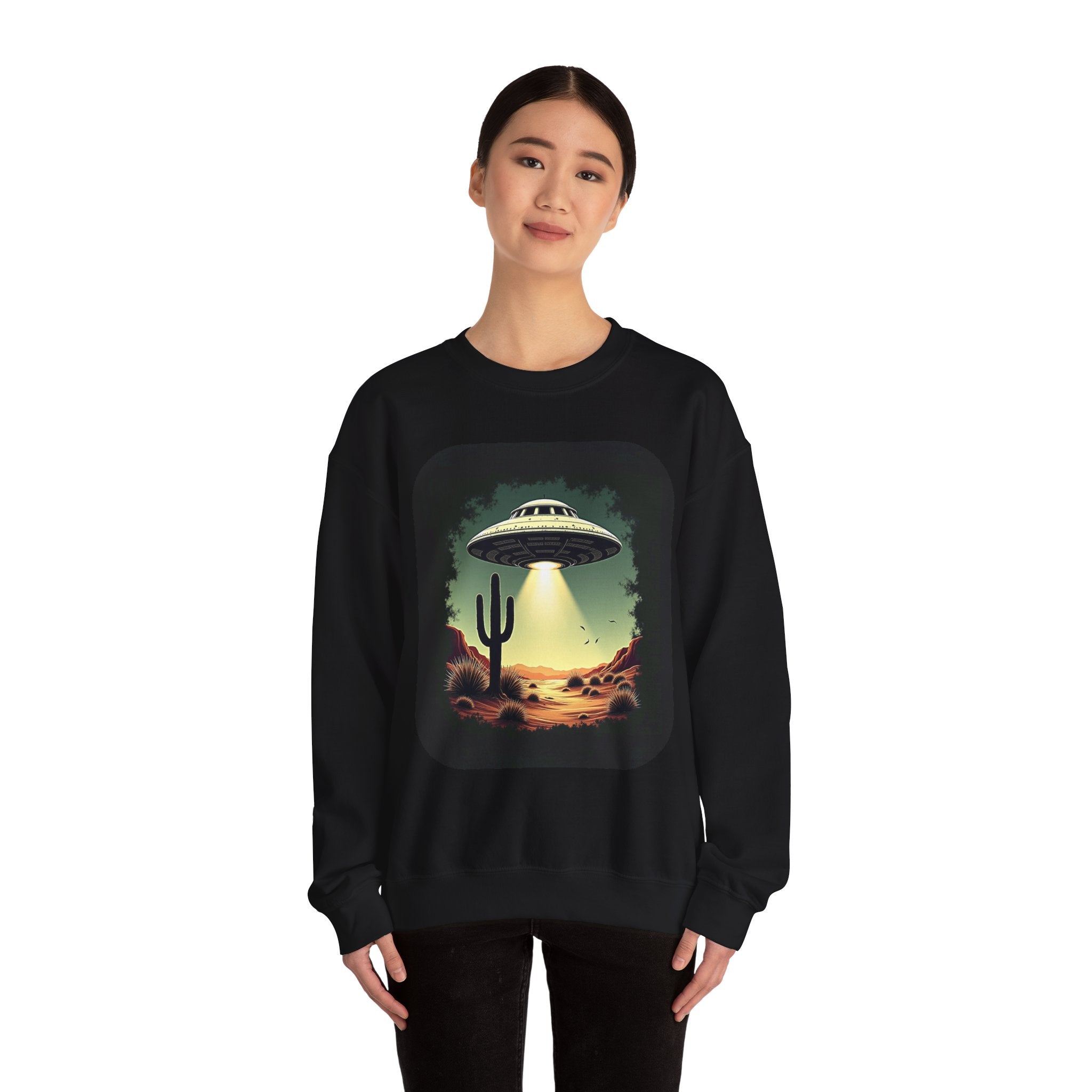 UFO Desert Abduction Crewneck Sweatshirt