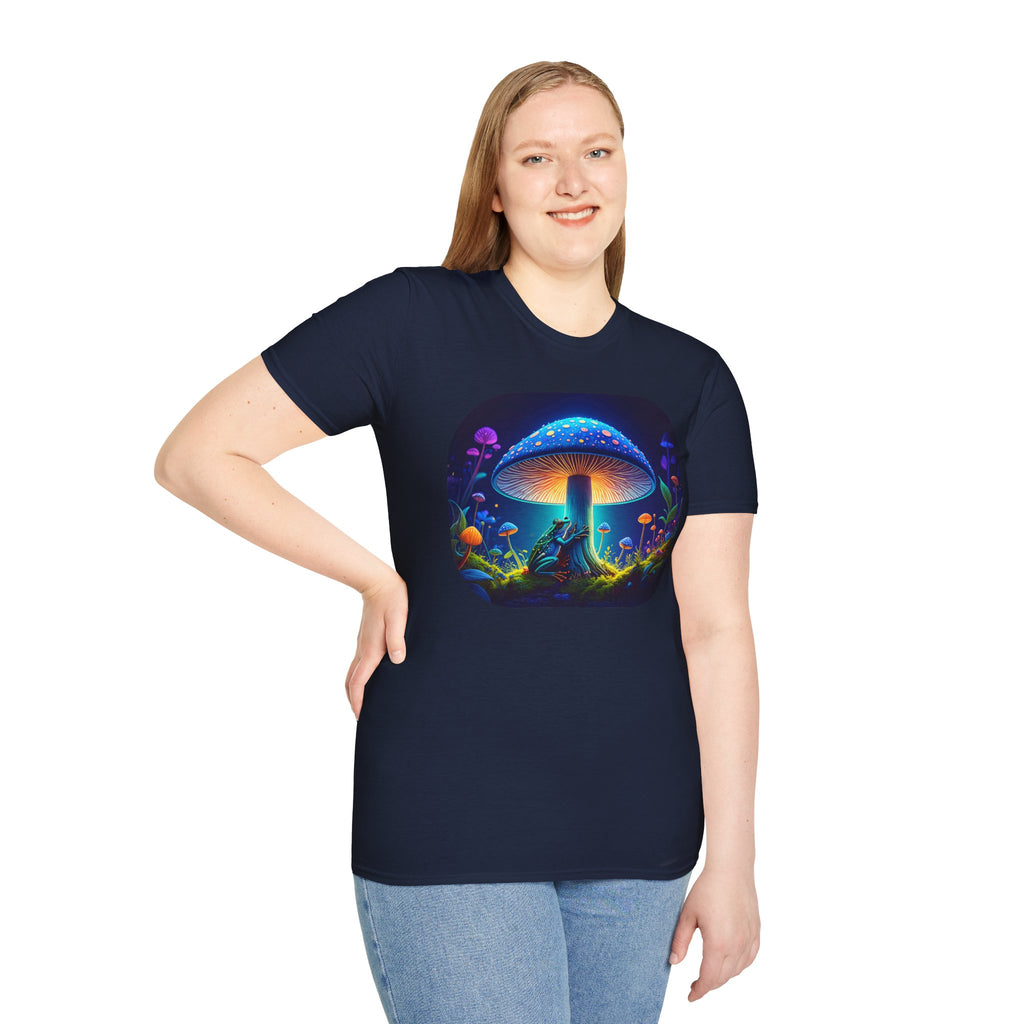 Psychedelic Mushroom Nightscape T-Shirt