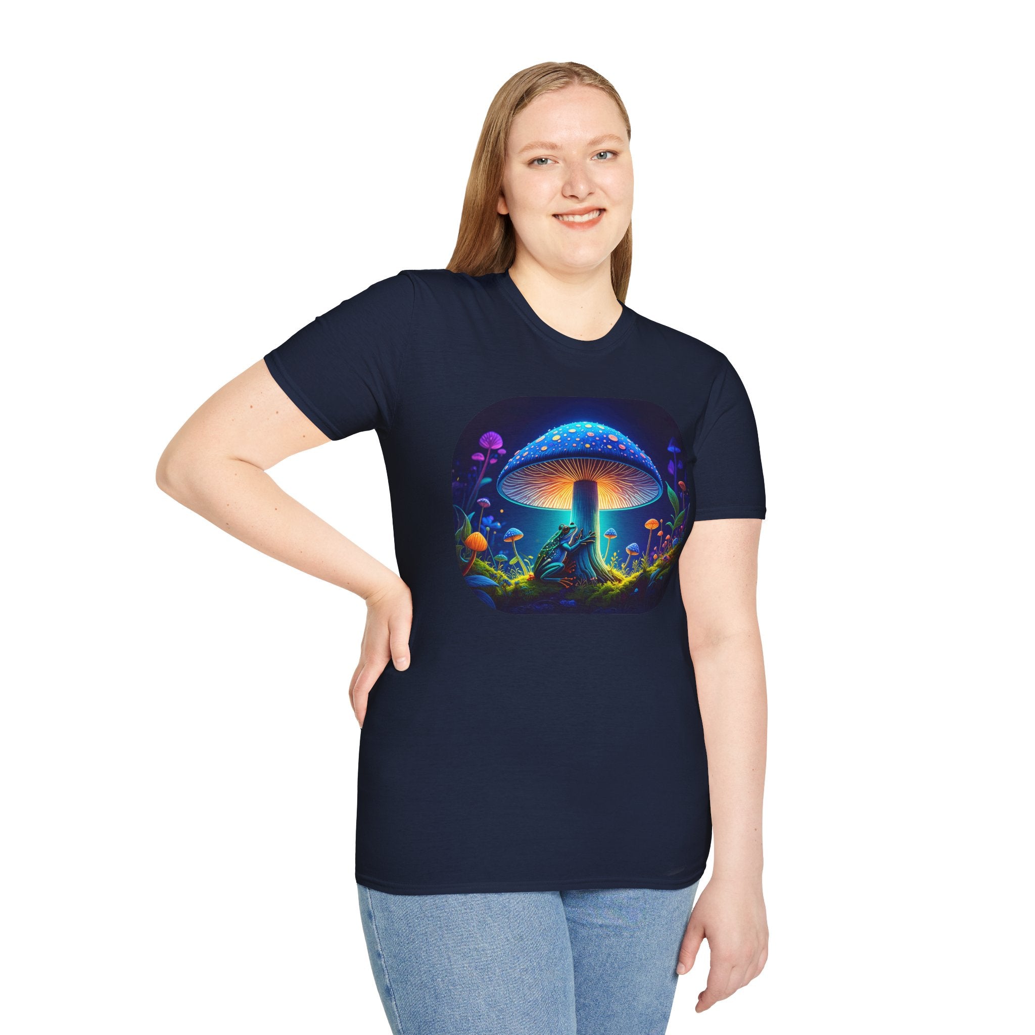Psychedelic Mushroom Nightscape T-Shirt
