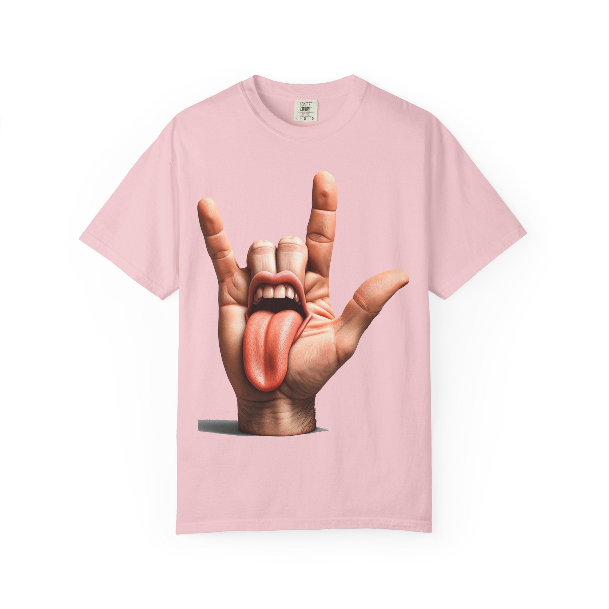 Graphic T-Shirt — Rock Hand Tongue Design