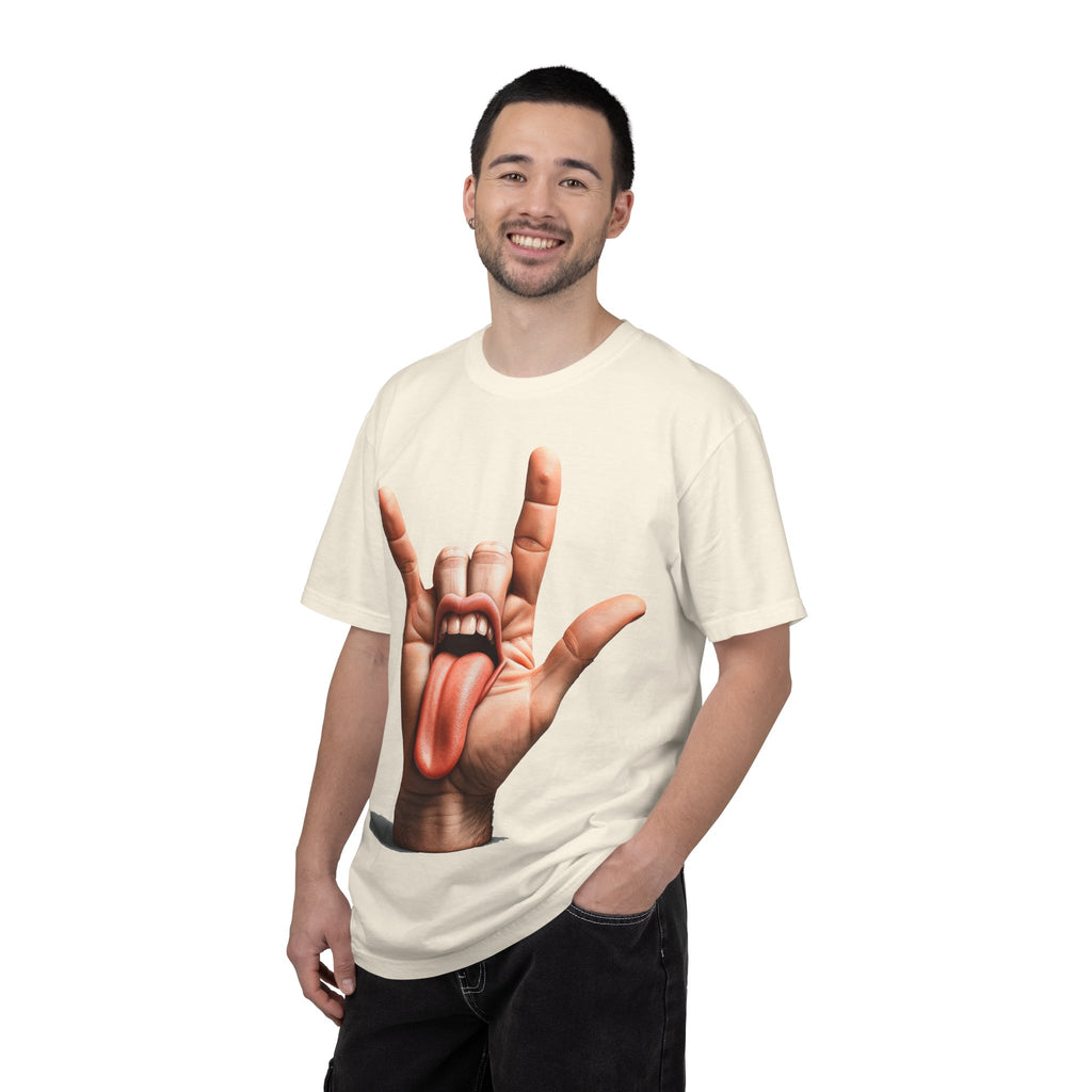 Graphic T-Shirt — Rock Hand Tongue Design