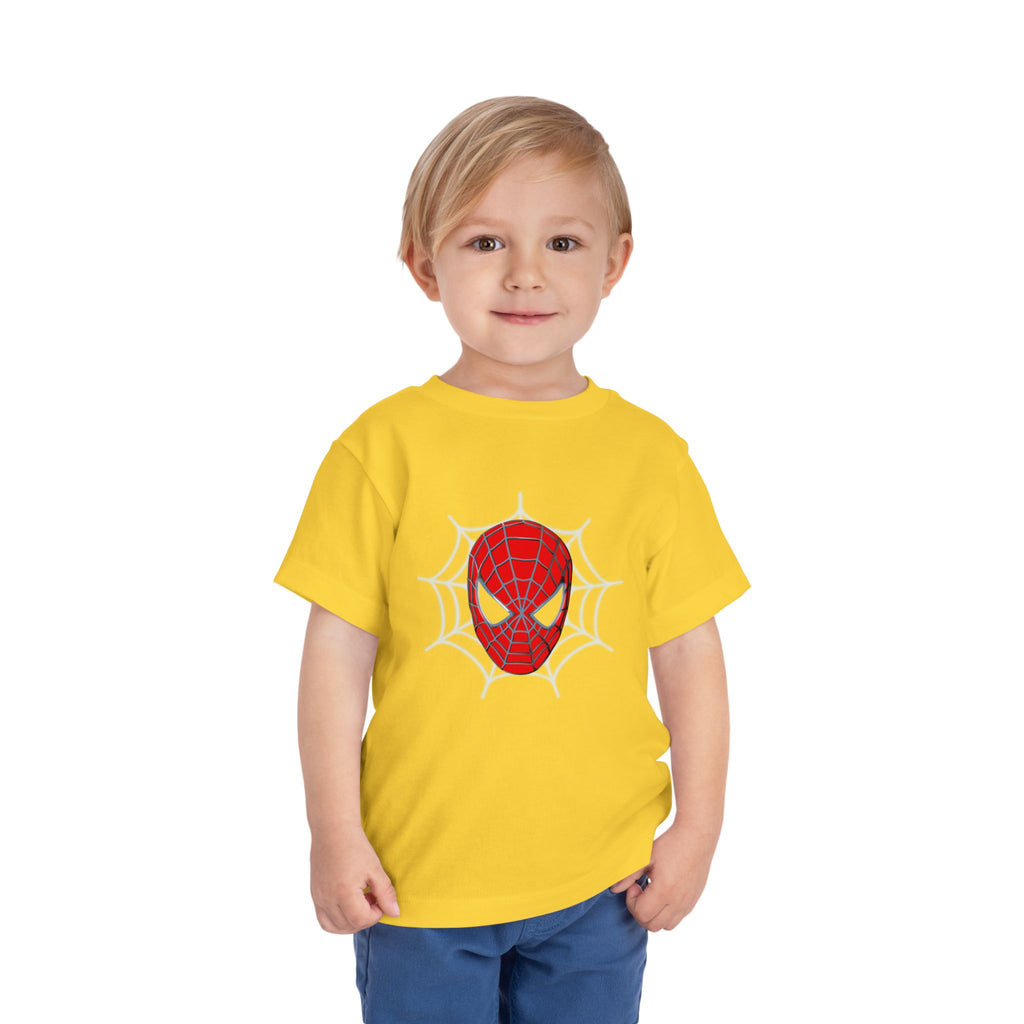 Spider Mask Toddler Tee — Cute Web Hero Graphic Shirt