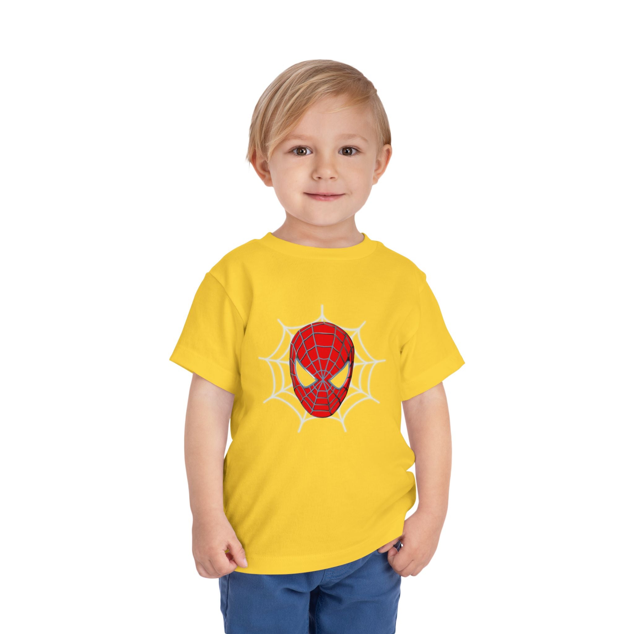 Spider Mask Toddler Tee — Cute Web Hero Graphic Shirt