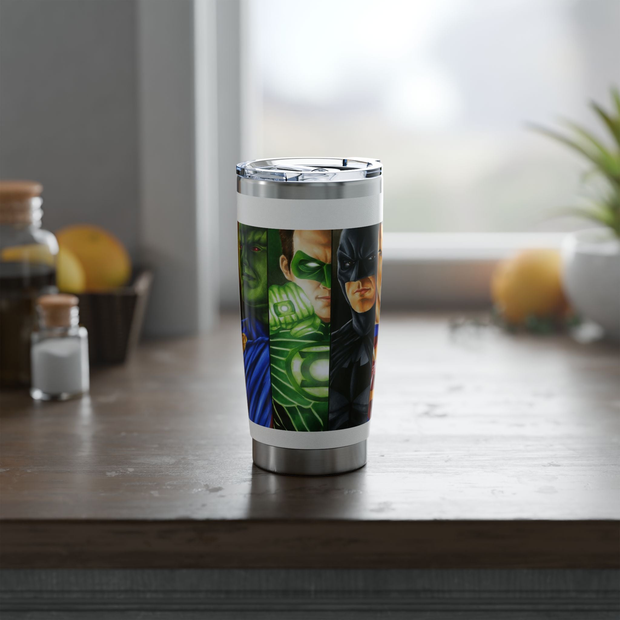 Superhero Portrait 20oz Tumbler — Comic Art Travel Mug