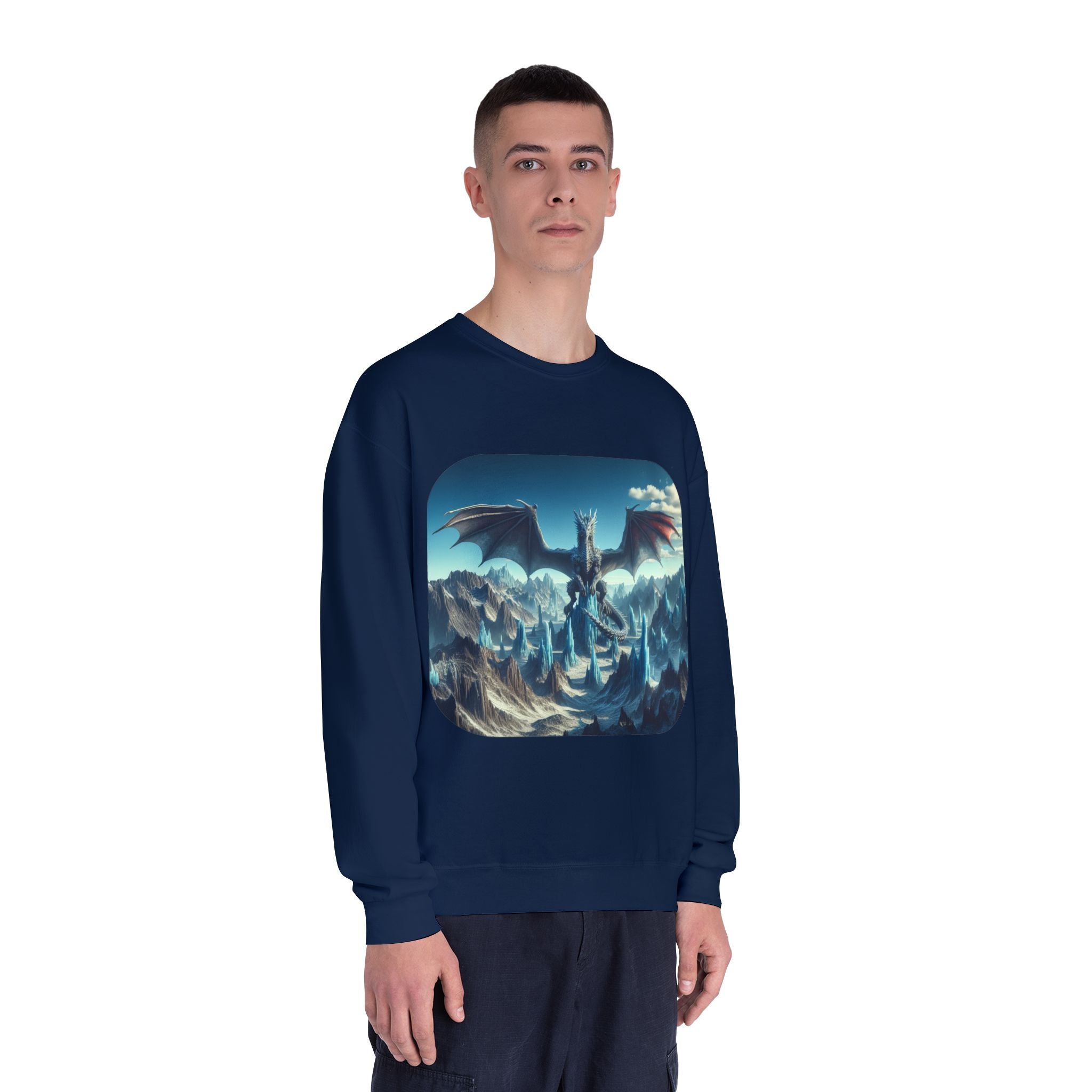 Dragon Graphic Crewneck Sweatshirt — Eye‑Catching Mythical Design