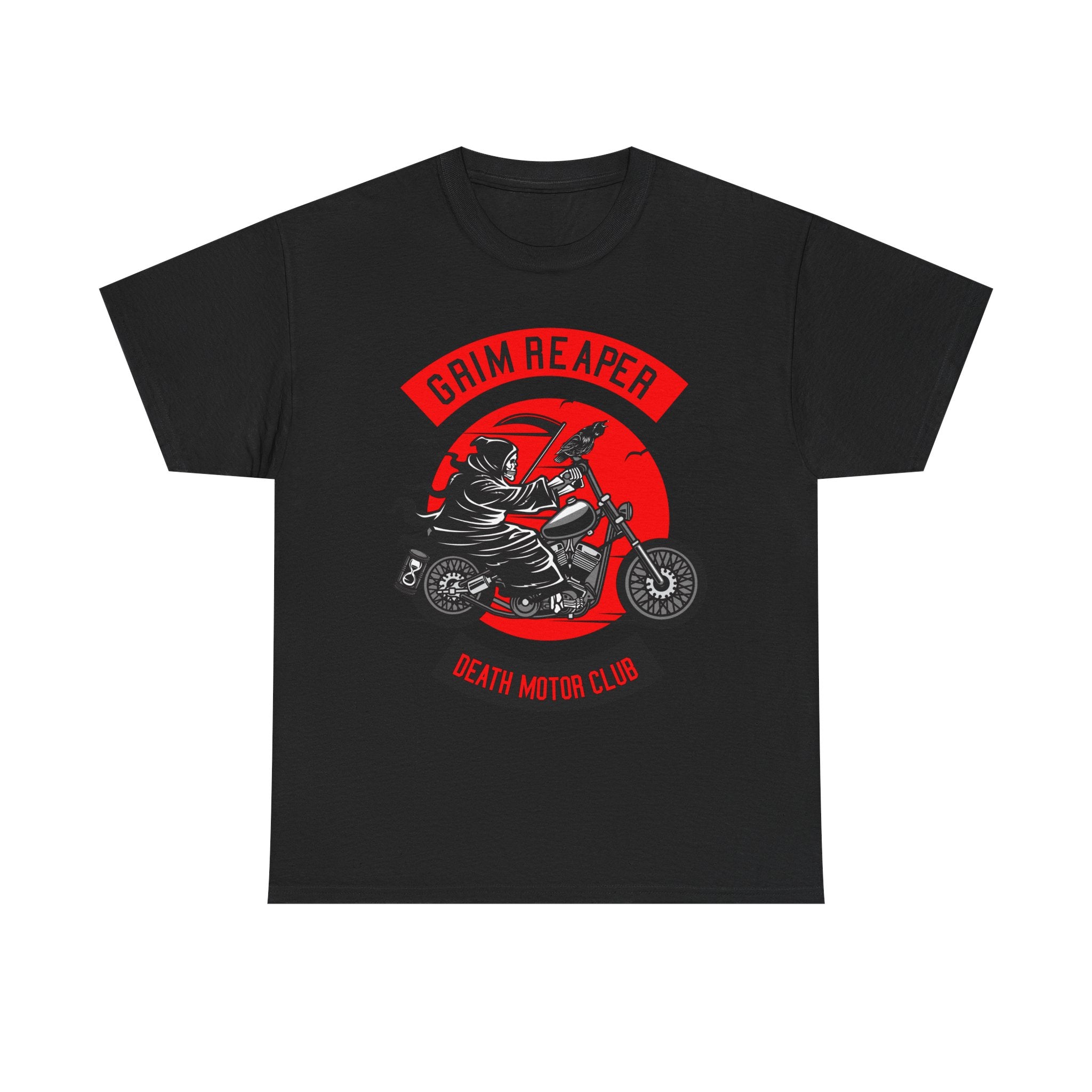 Grim Reaper Motor Club Tee — Biker Skull Motorcycle T‑Shirt