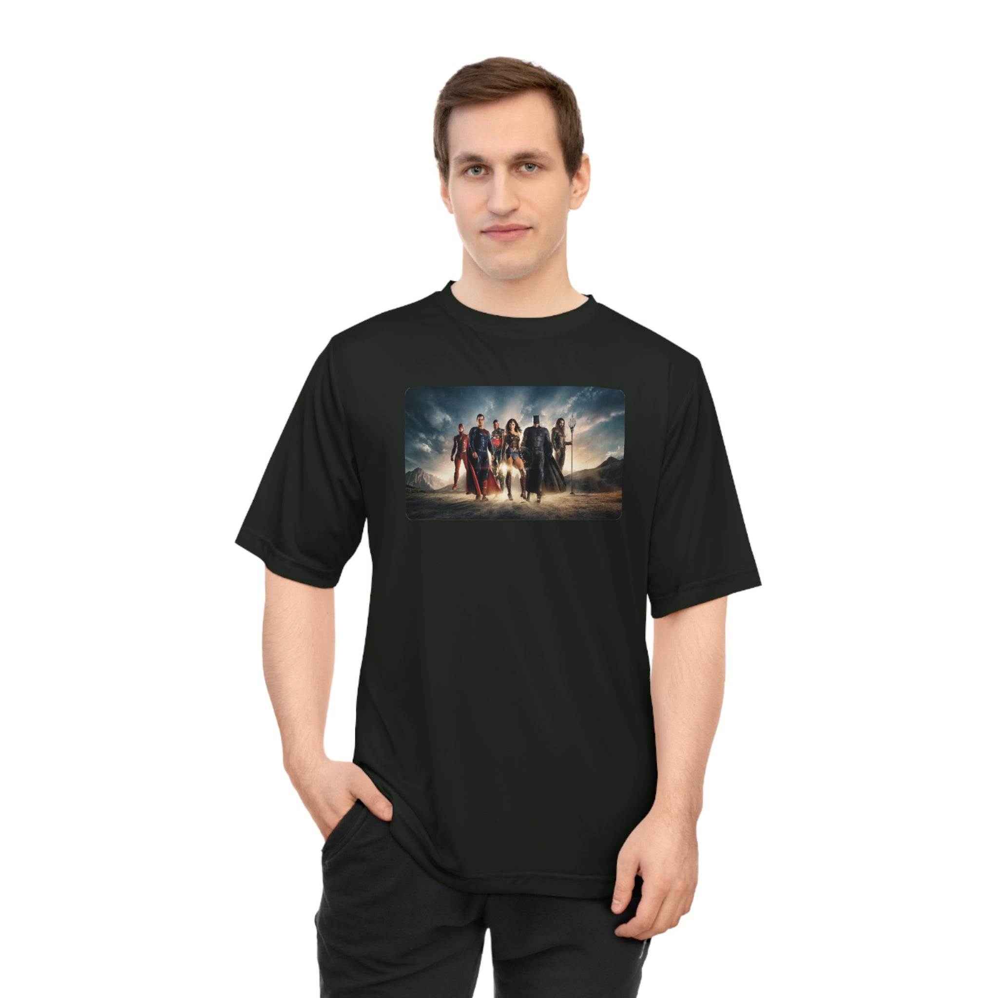 Justice League Graphic T-Shirt — Hero Team Movie Poster Design