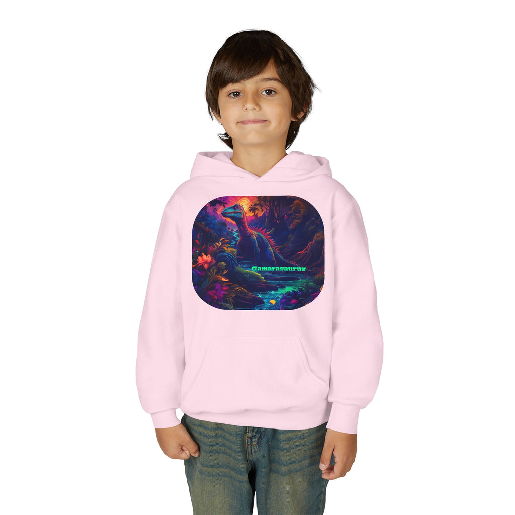 Youth Hoodie — Neon Cyber Jungle Graphic "CONSUMER"