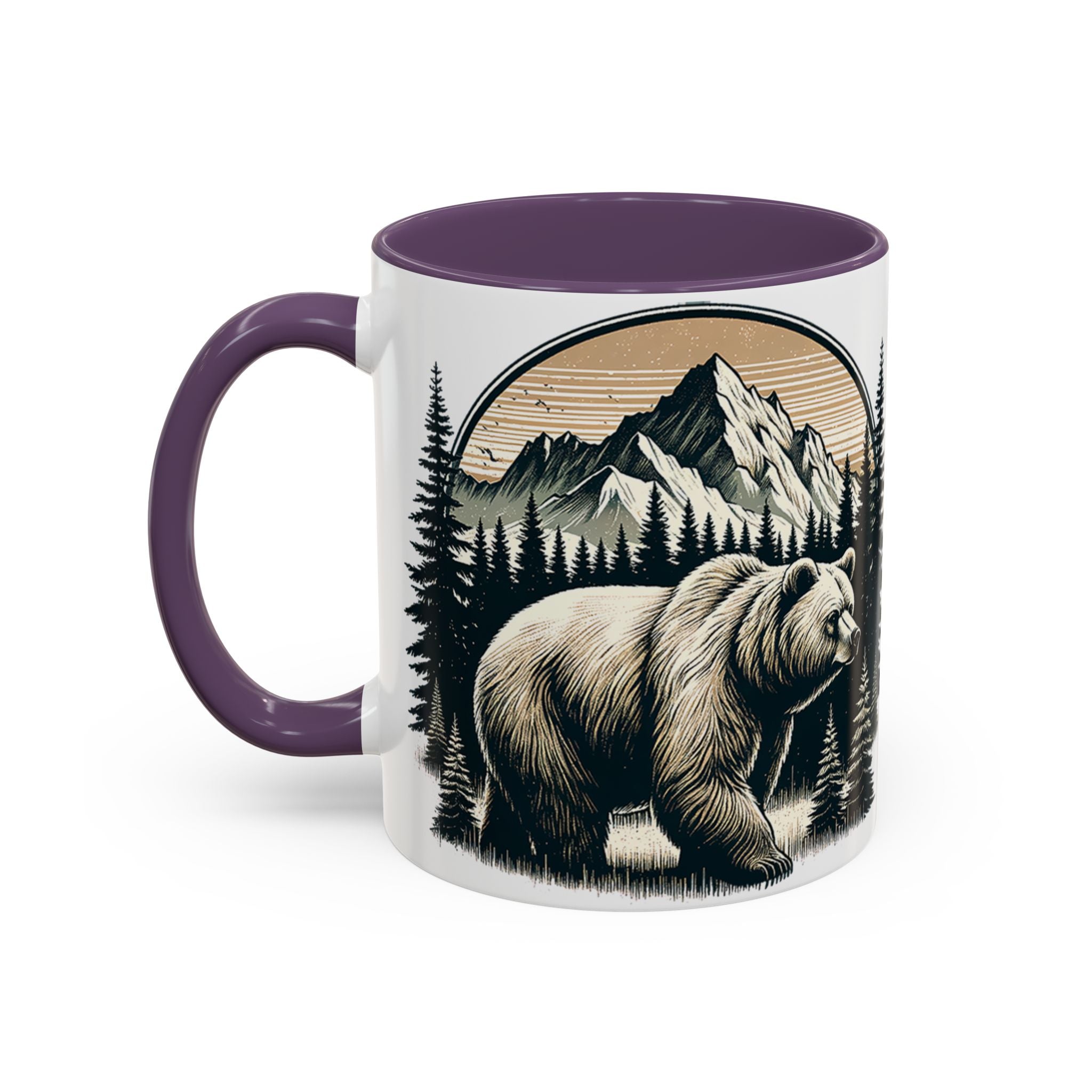 Bear Forest Coffee Mug — Mountain Wildlife Accent Mug (11/15oz)