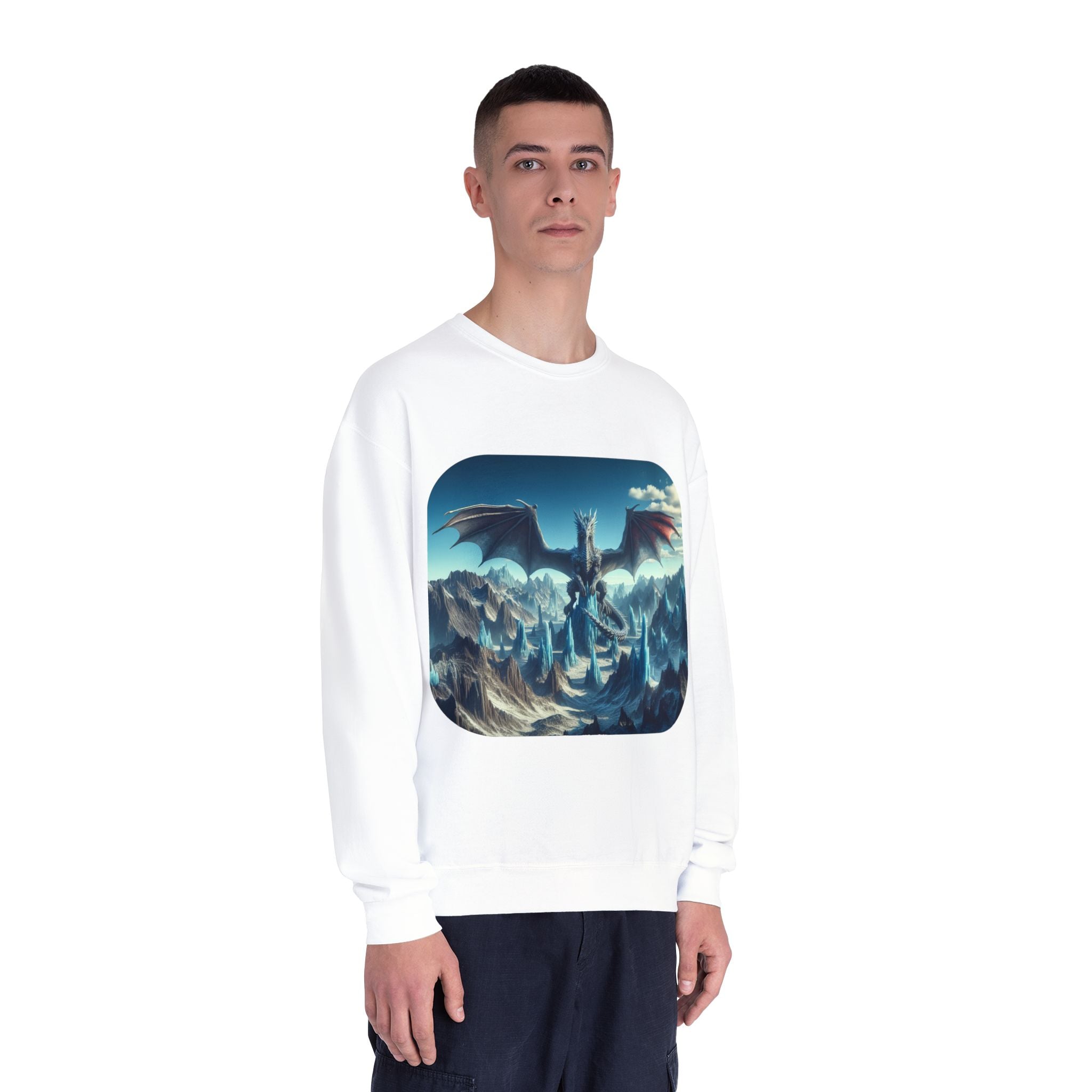 Dragon Graphic Crewneck Sweatshirt — Eye‑Catching Mythical Design