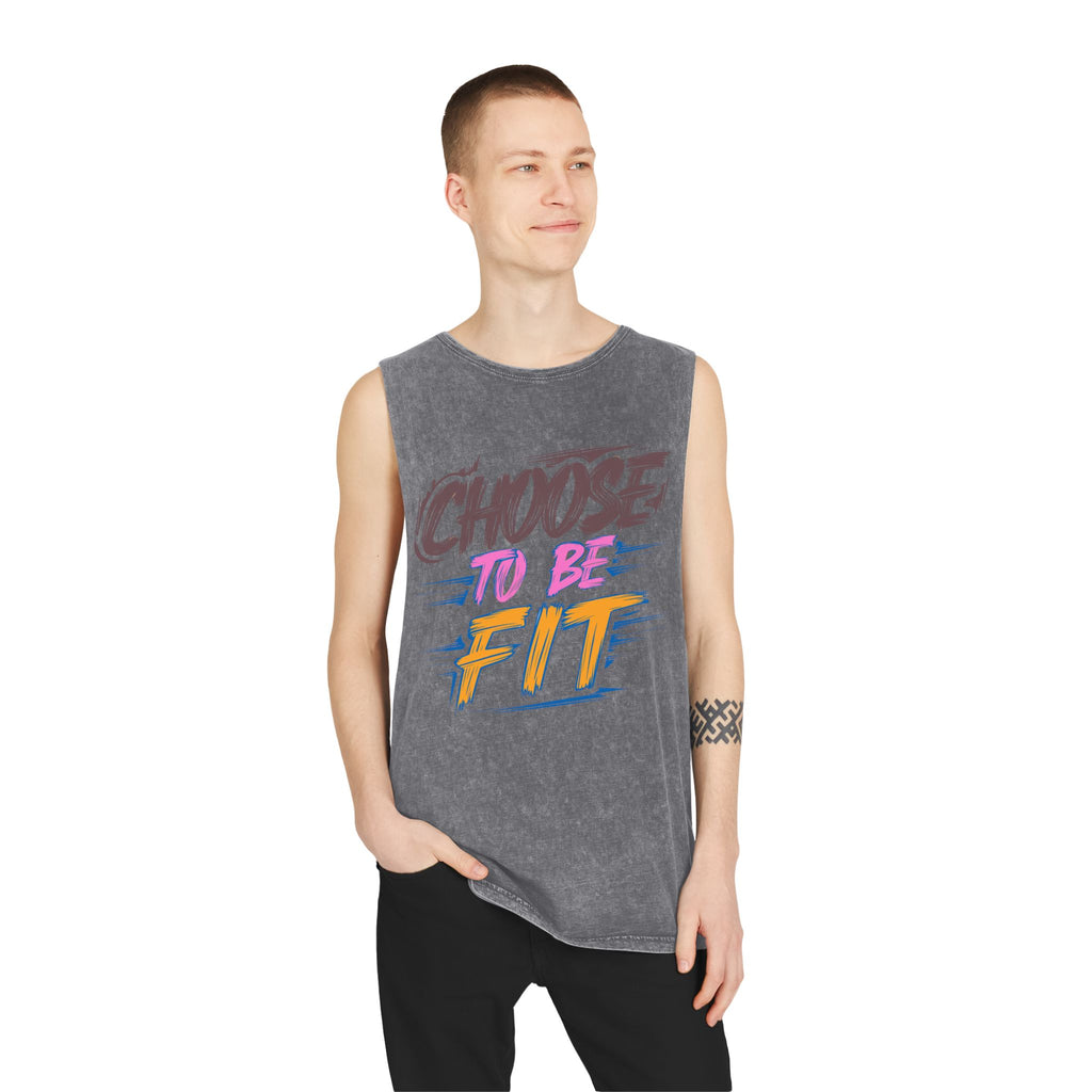 Stay On Shape Muscle Tank — Motivational Gym Quote Fitness Tank
