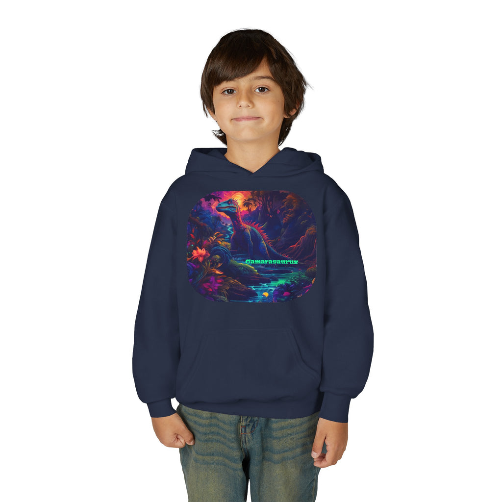 Youth Hoodie — Neon Cyber Jungle Graphic "CONSUMER"