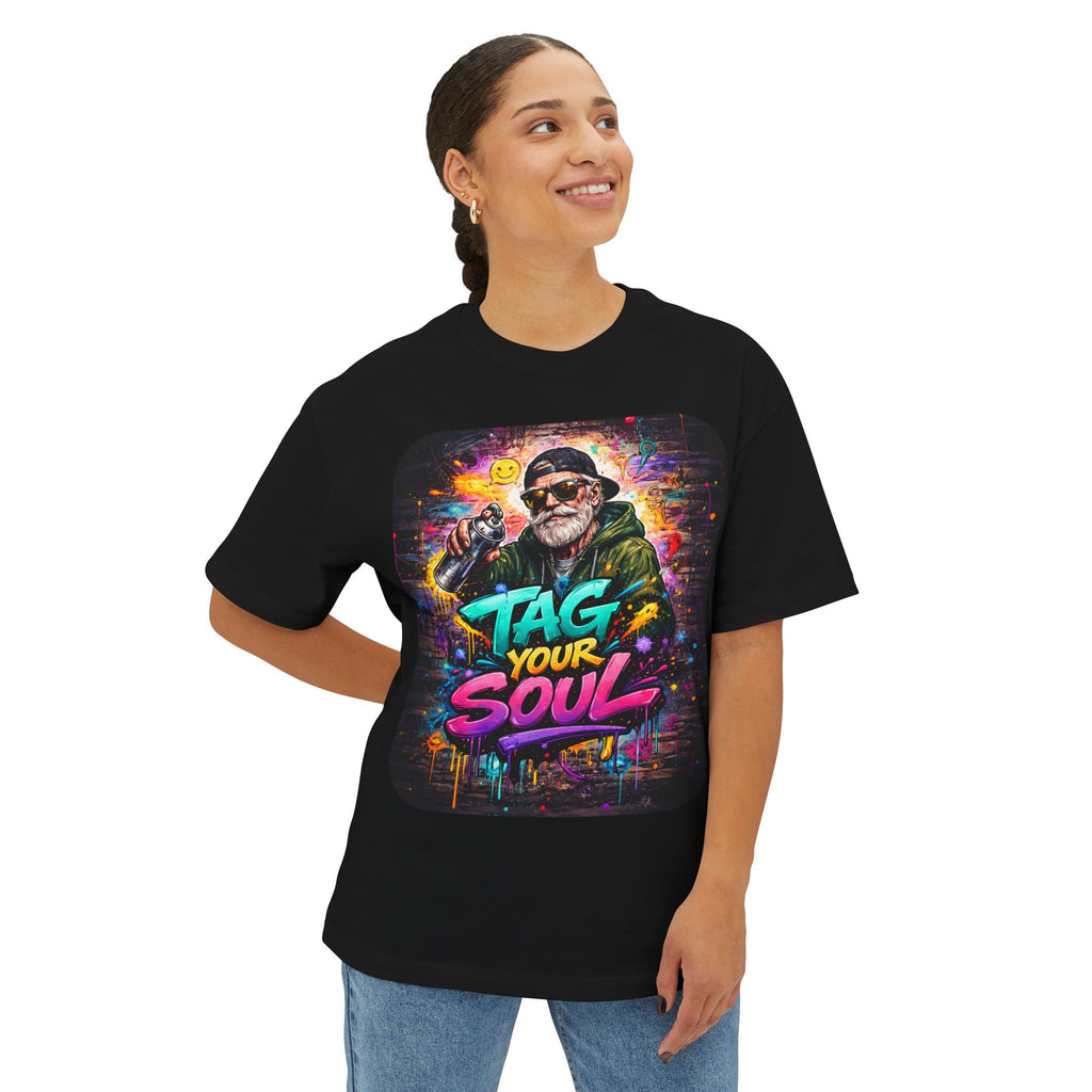 Tag Your Soul Graphic Tee — Retro Graffiti Streetwear T-Shirt