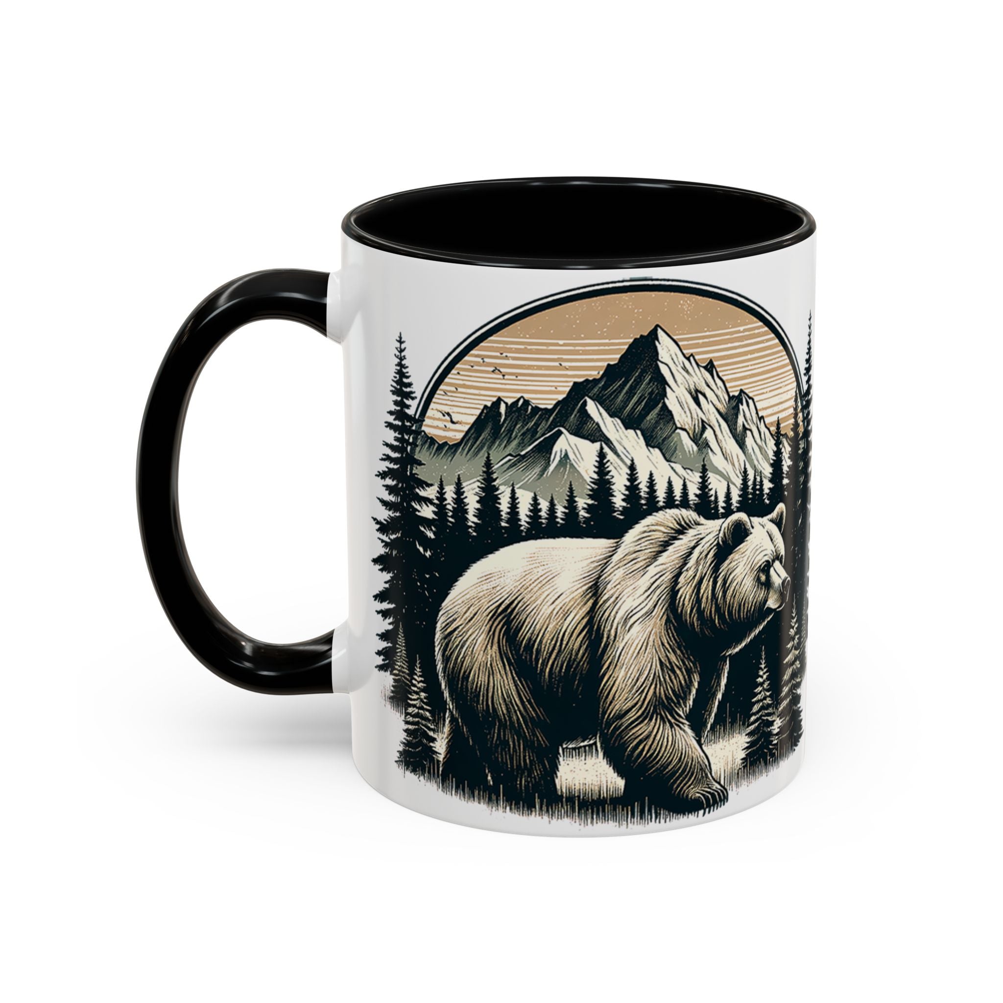 Bear Forest Coffee Mug — Mountain Wildlife Accent Mug (11/15oz)