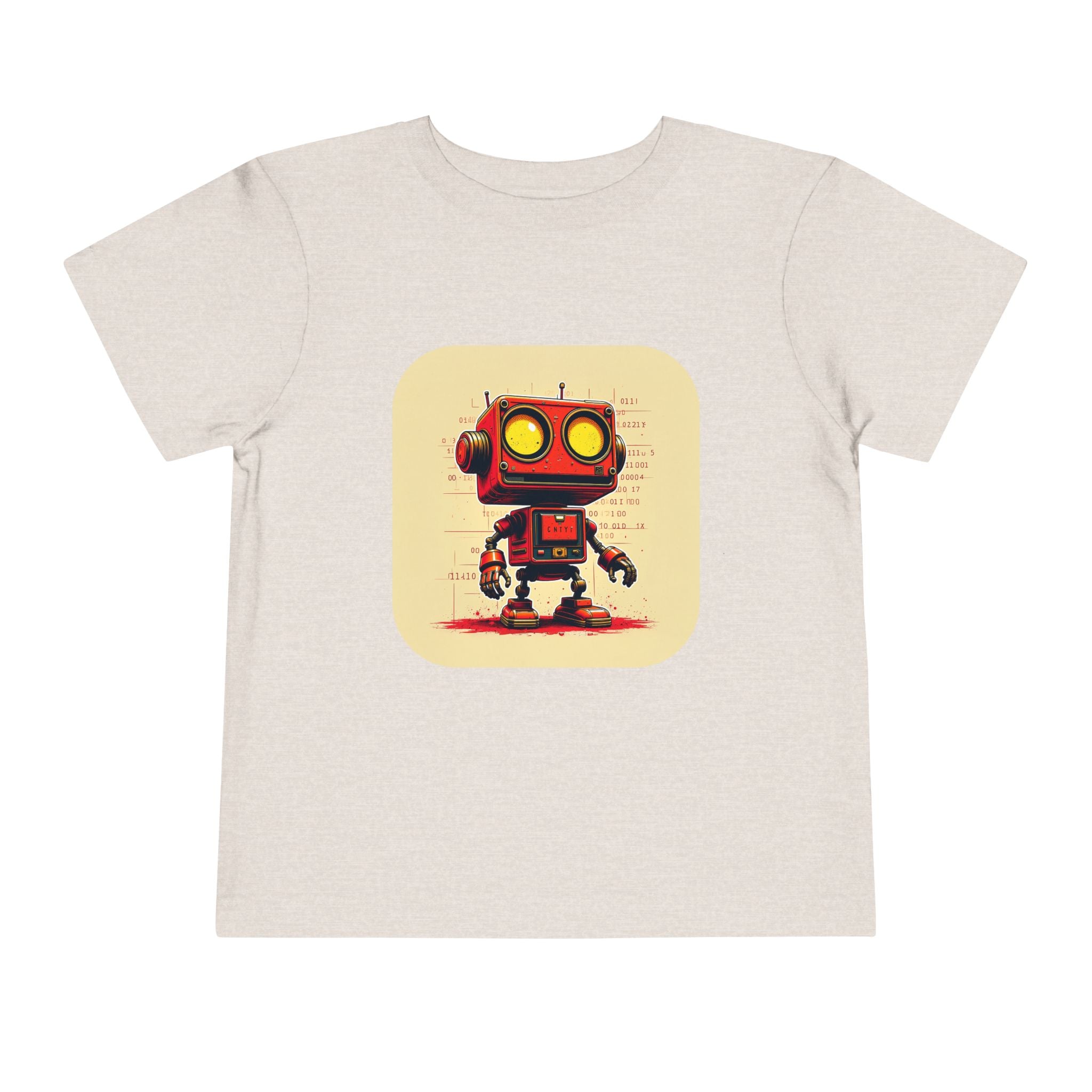 Retro Red Robot Toddler Tee — Cute Vintage Robot Graphic Shirt